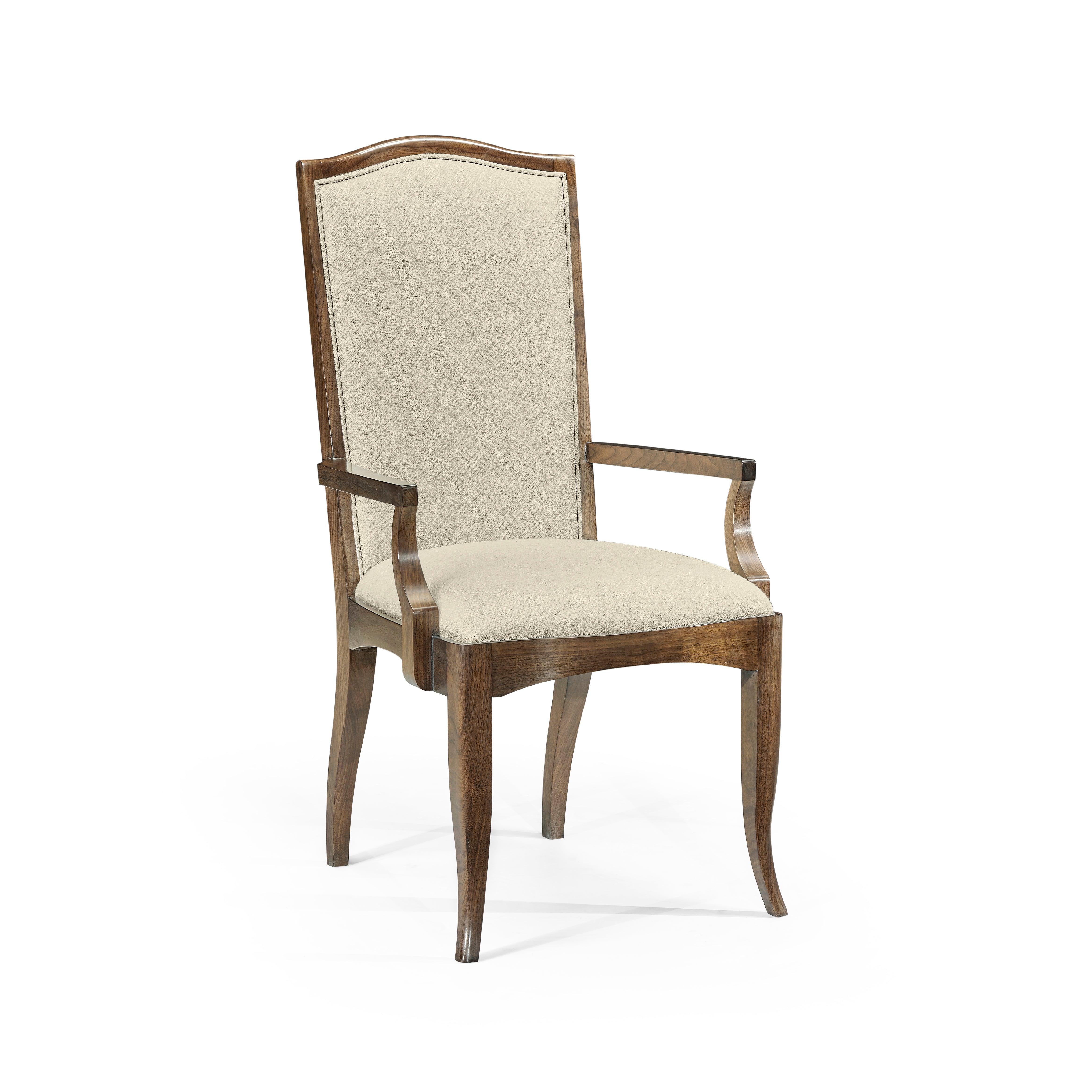 Berkley Walnut Dining Armchair, Upholstered in Skipper - Remutear