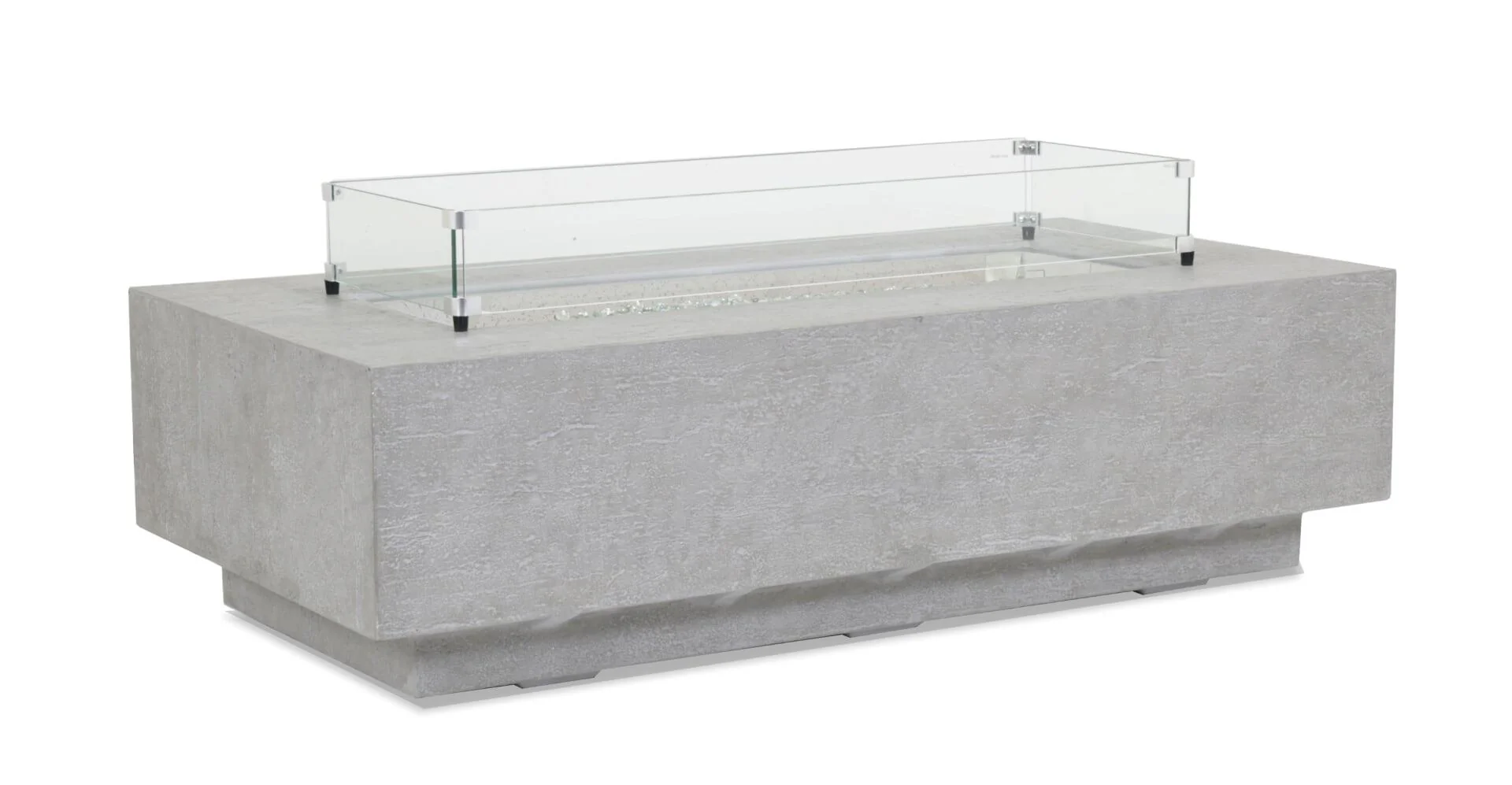 Gravelstone Rectangle Fire Table Glass Surround - Remutear