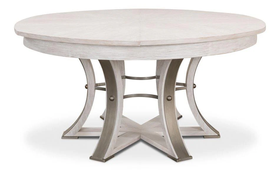 Tower Jupe Dining Table Lg Whitewash Wht - Remutear