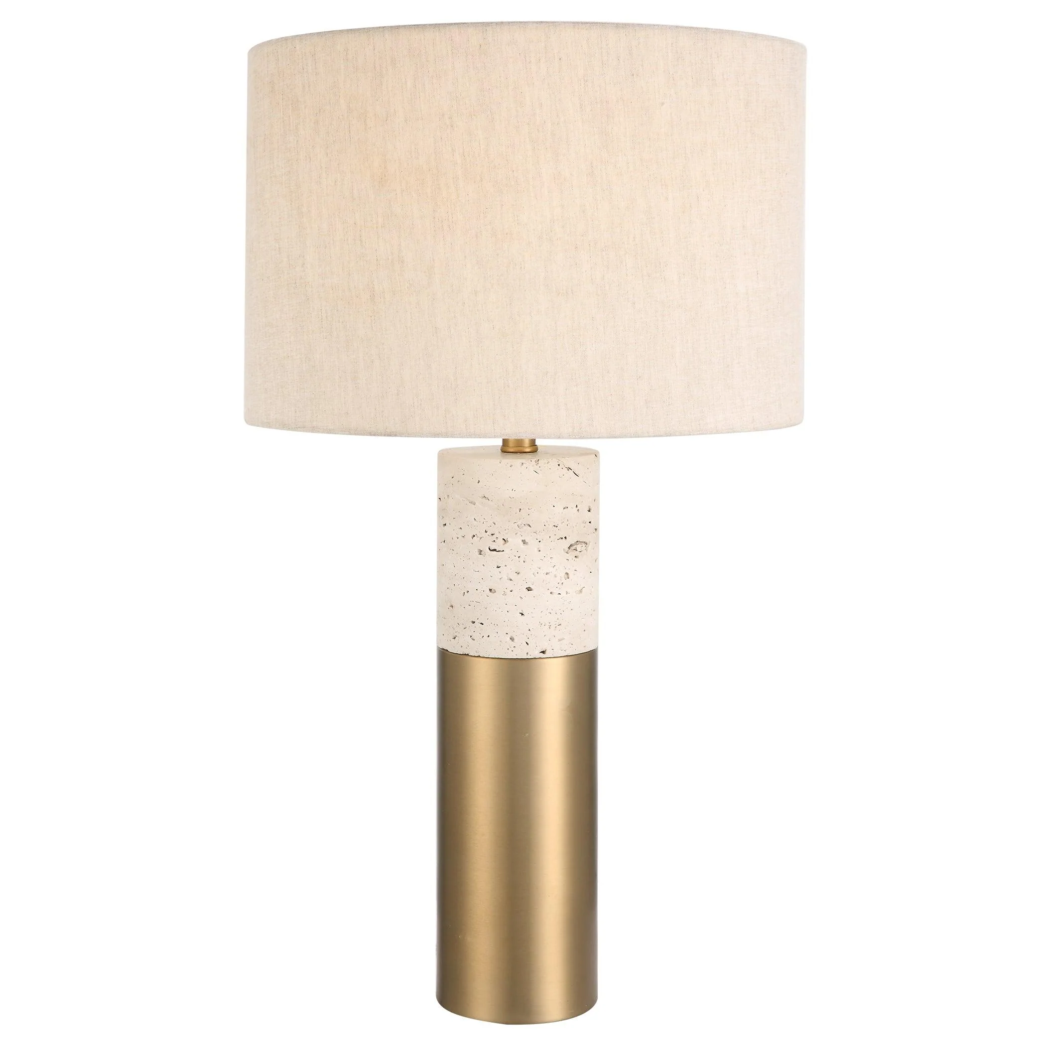 Gravitas Elegant Brass & Stone Lamp - Remutear