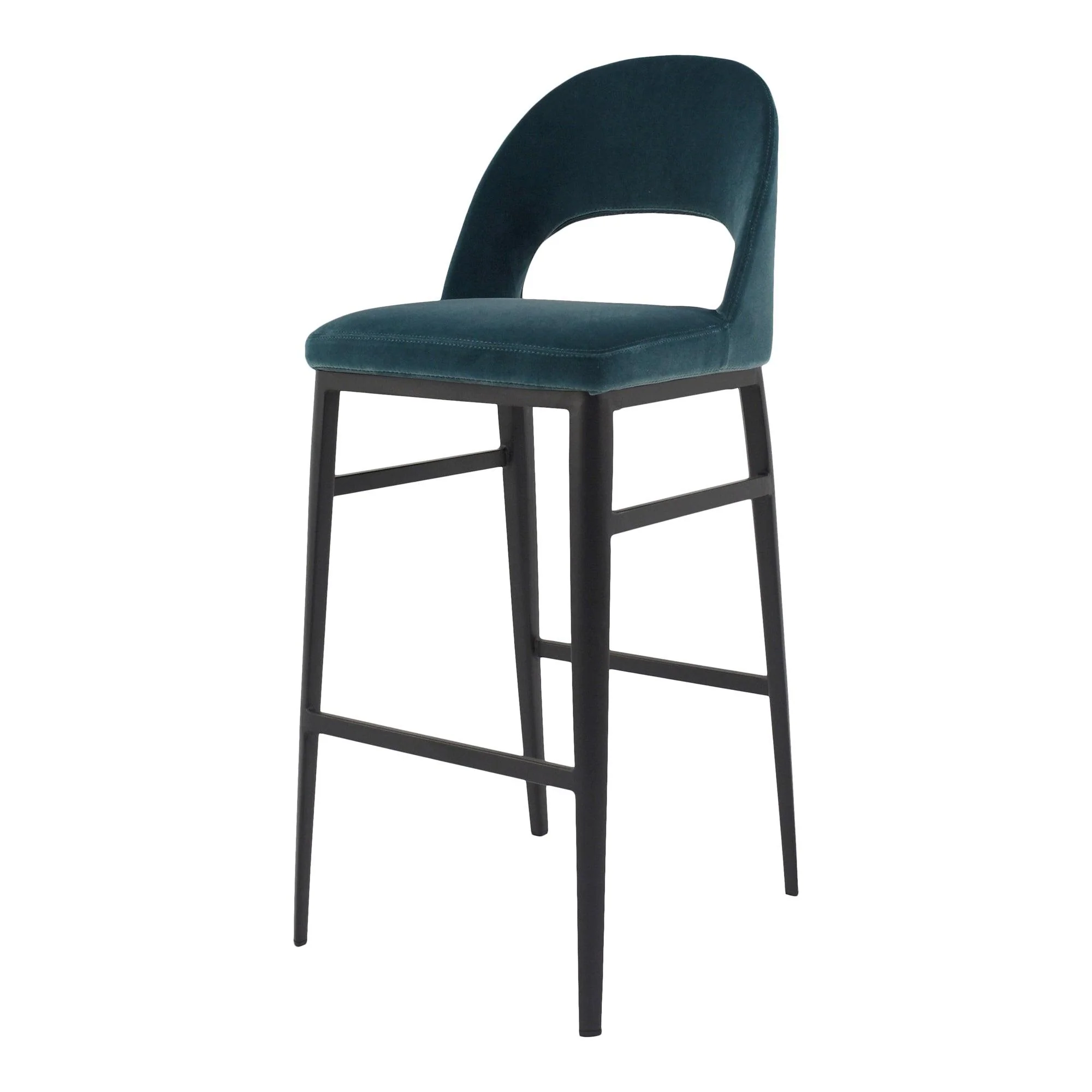 Roger Barstool Teal Velvet - Remutear