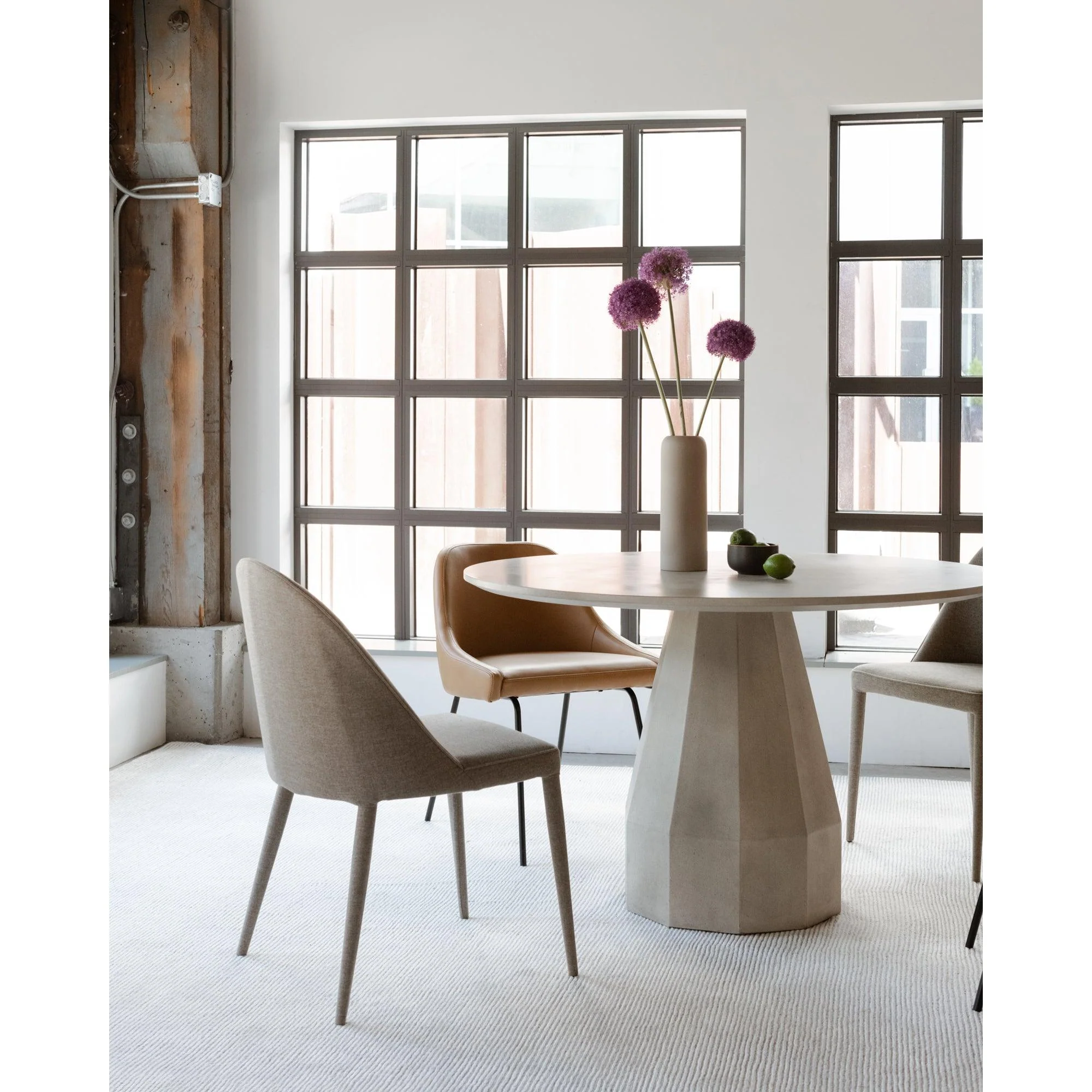 Burton Fabric Dining Chair Light Grey - Set Of Two - Remutear
