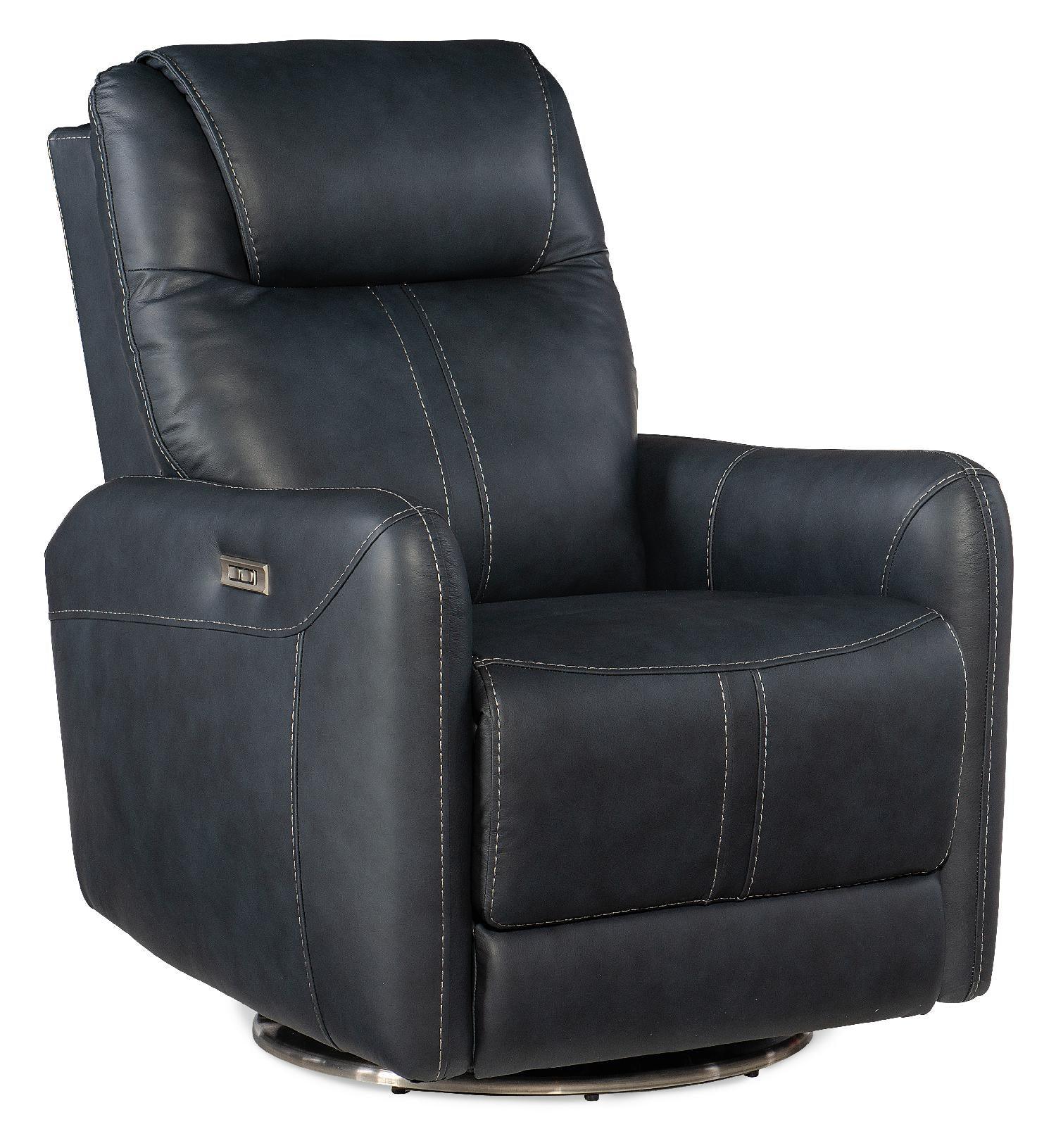 Steffen Swivel Power Recliner with Power Headrest - Remutear