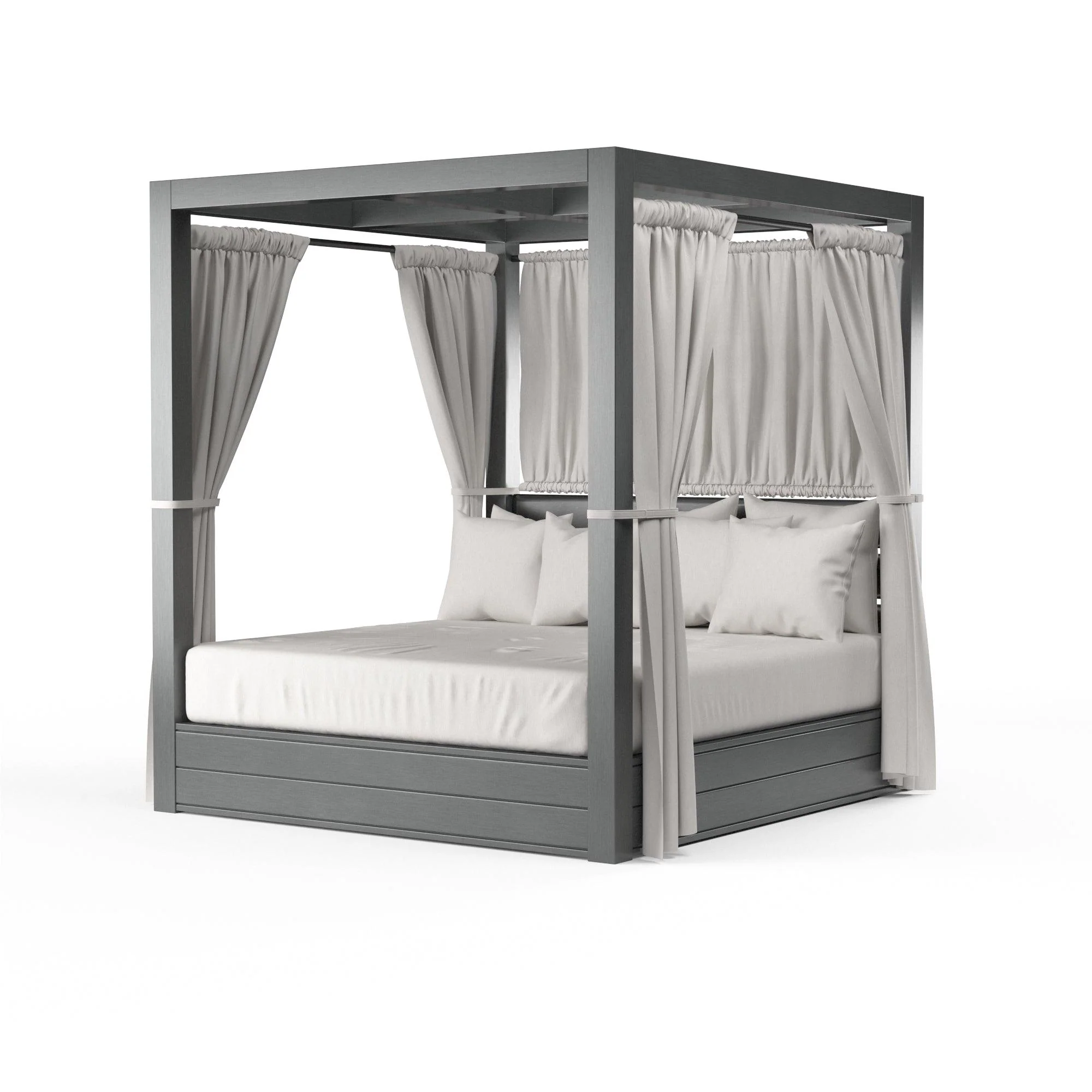 Redondo Resort King Day Bed in Cast Silver, No Welt - Remutear