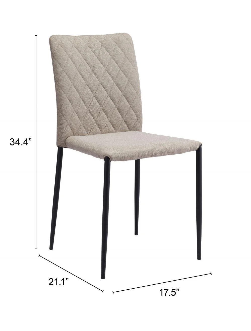 Harve Dining Chair (Set of 2) Beige - Remutear