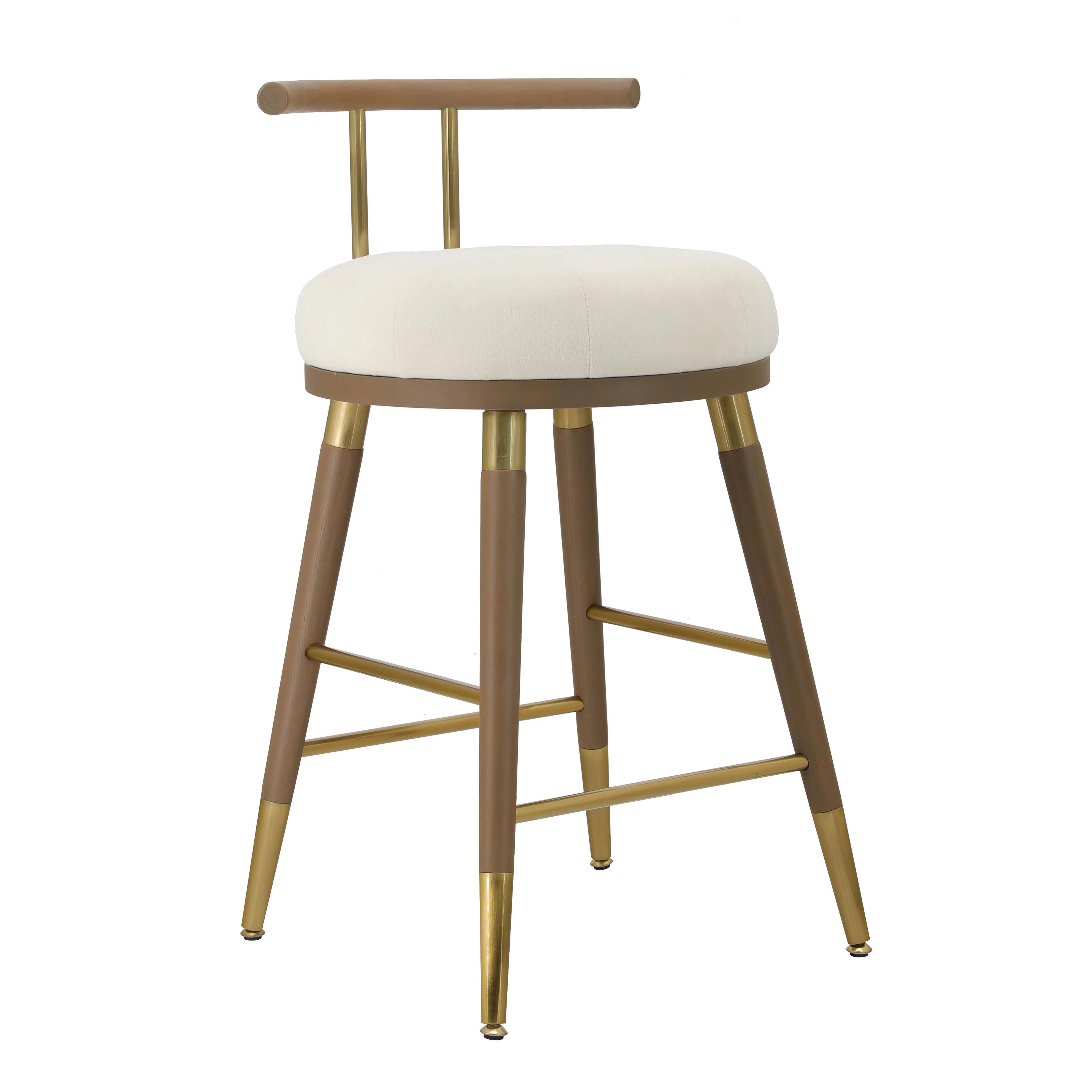 Juniper Cream Velvet Barstool - Remutear