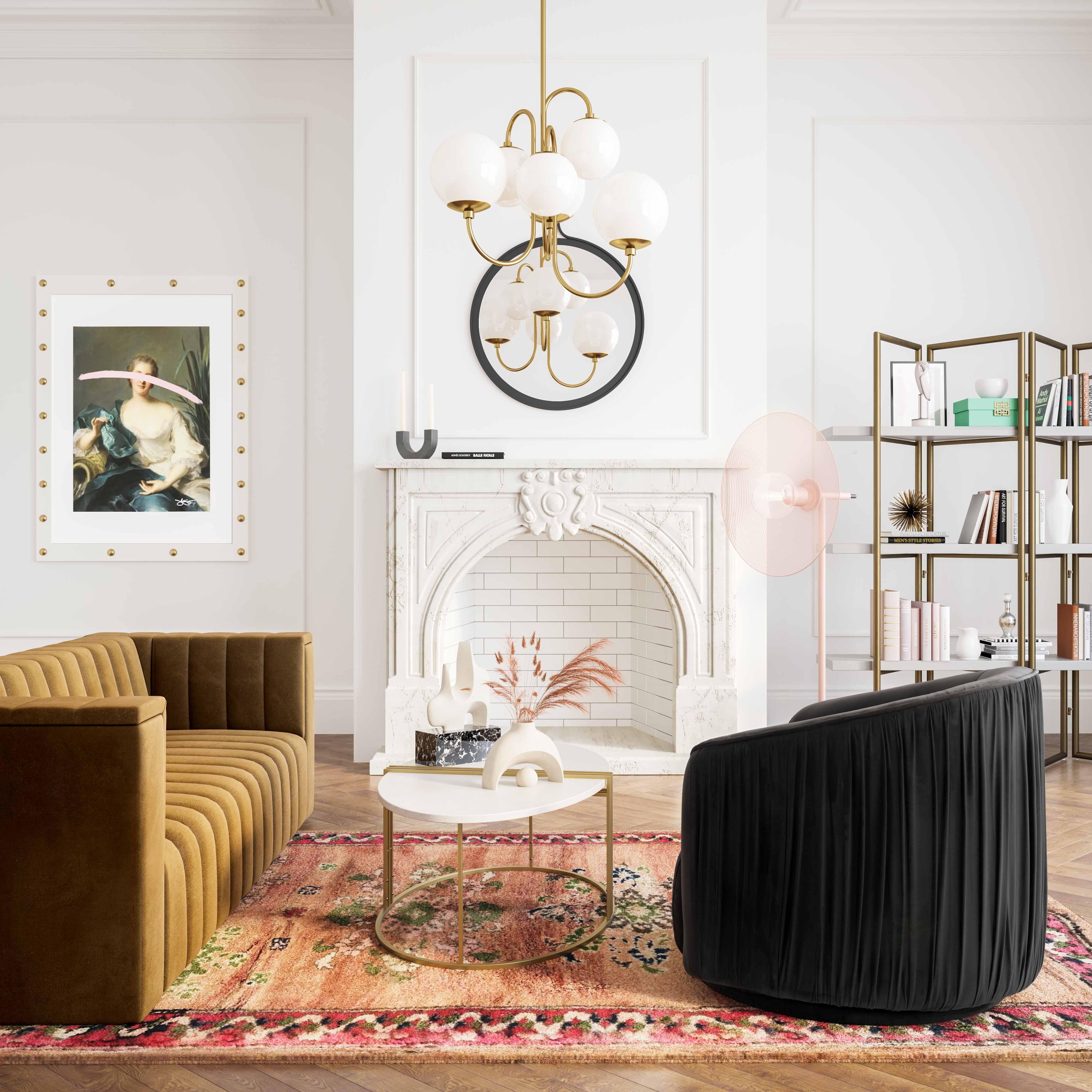 London Black Pleated Swivel Chair - Remutear