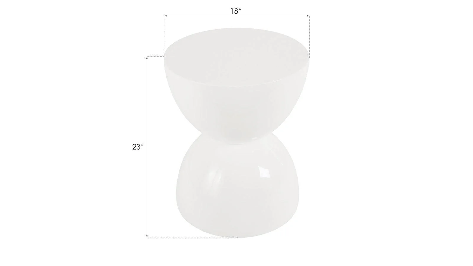 Totem Stool, White Gel Coat, LG - Remutear