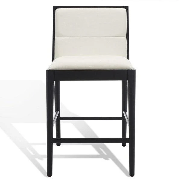 LAYCEE LINEN AND WOOD COUNTER STOOL - Remutear