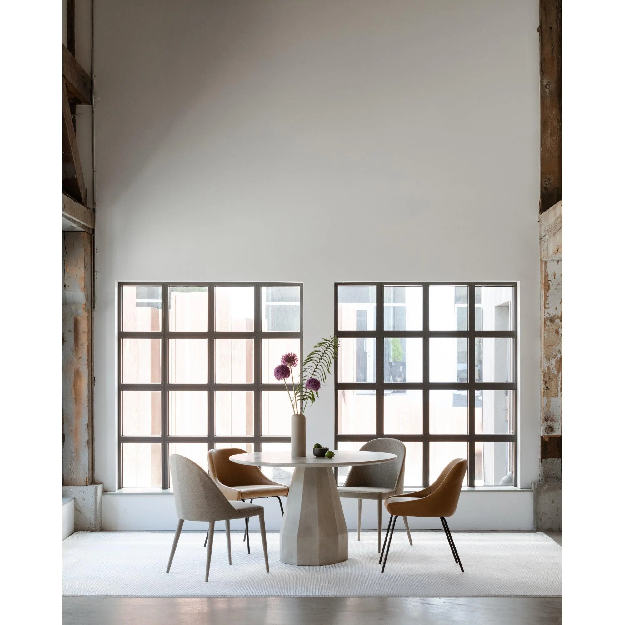 Burton Fabric Dining Chair Light Grey - Set Of Two - Remutear