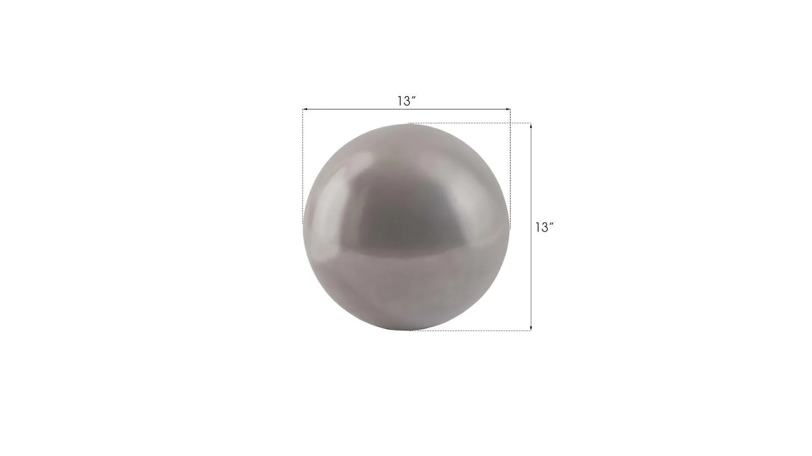 Floor Ball, Small, Polished Aluminum Finish - Remutear