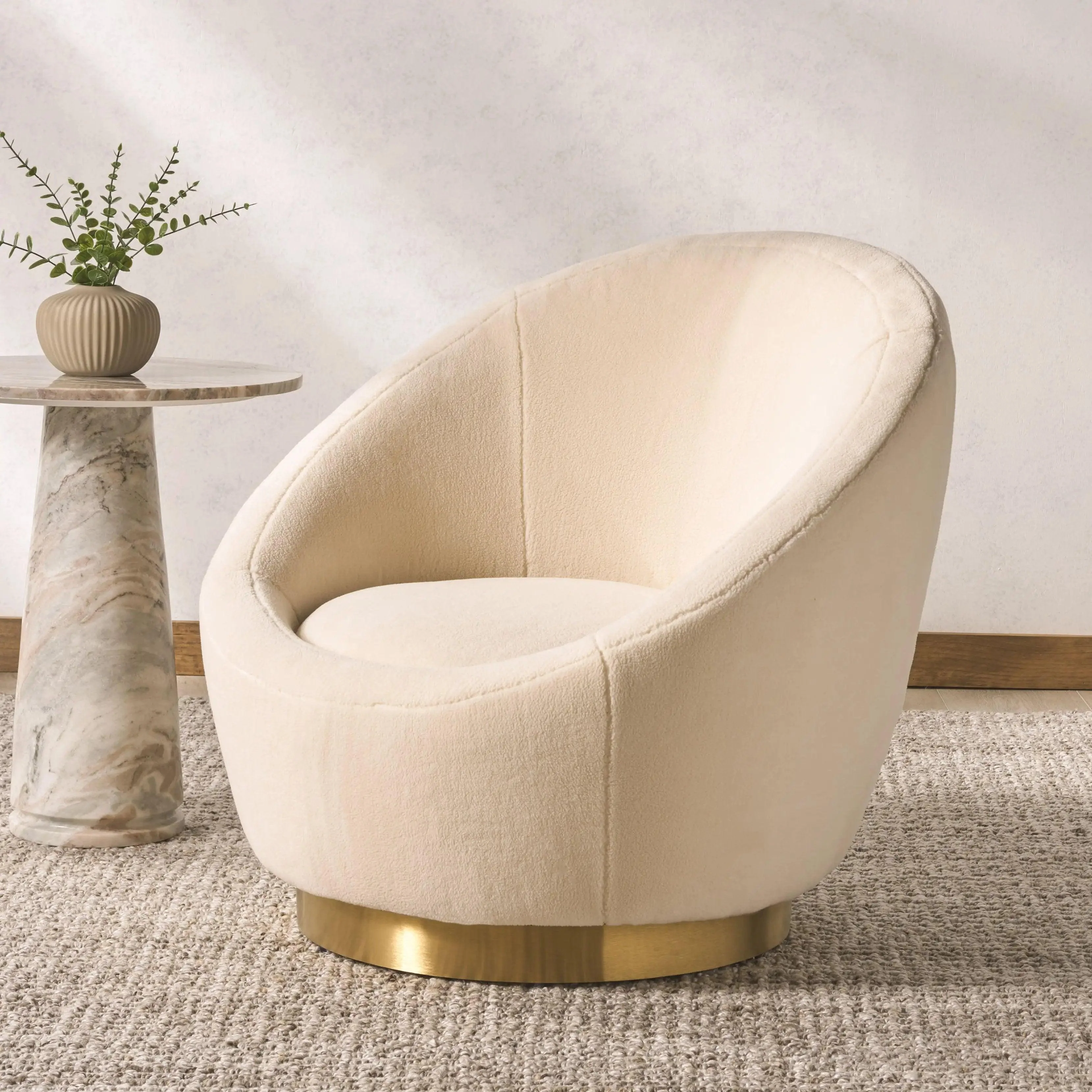 PIPPA FAUX LAMB WOOL CHAIR - Remutear