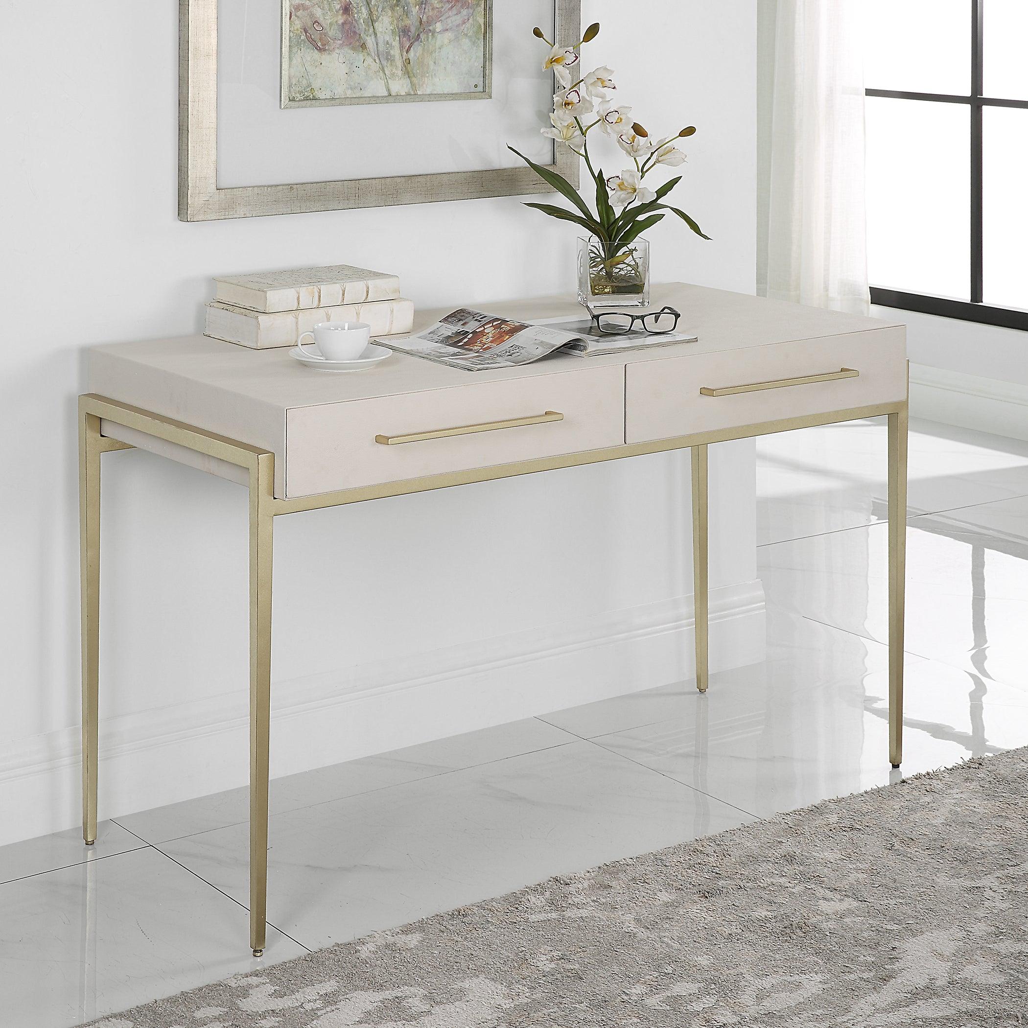 Jewel Modern White Desk - Remutear