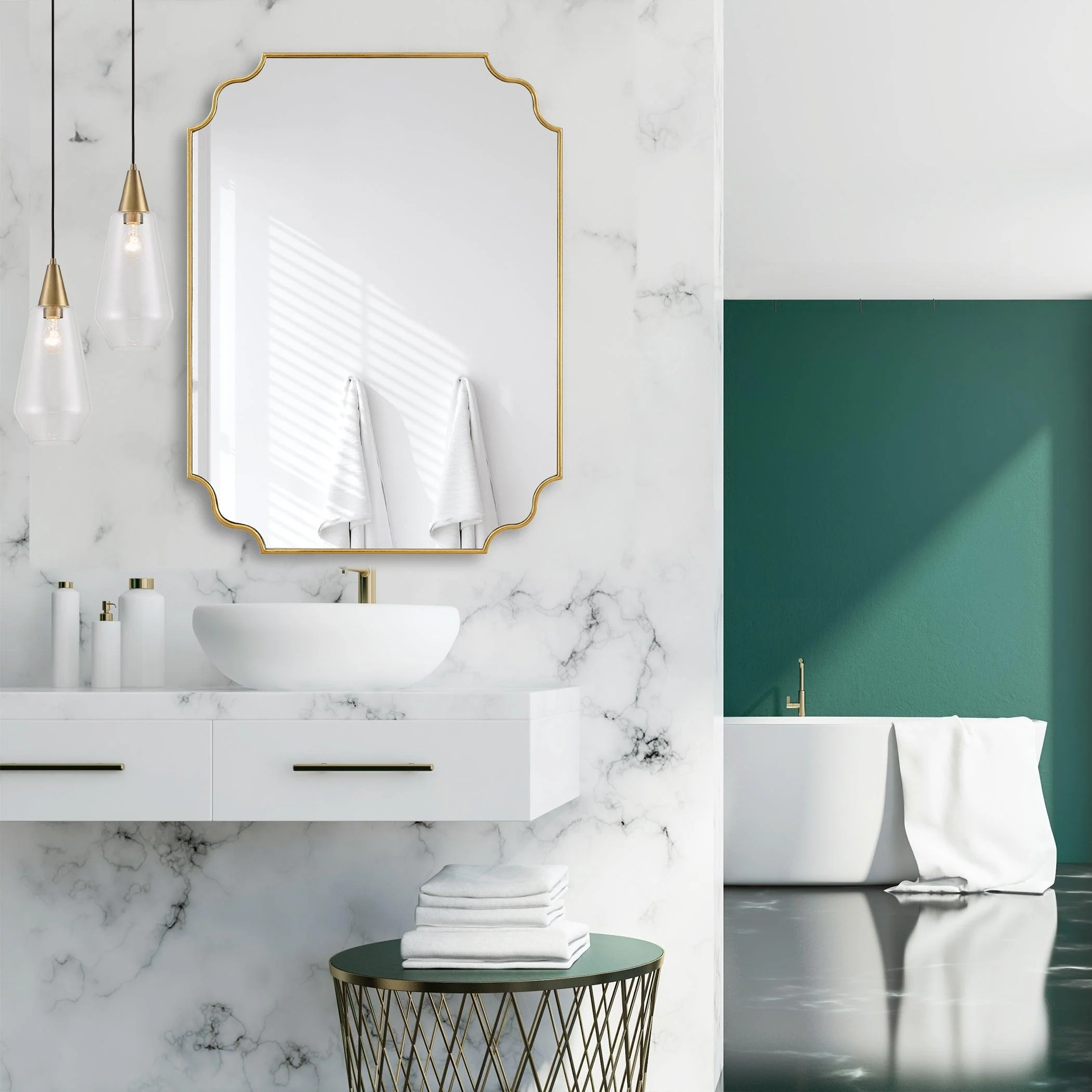 Lennyn Gold Vanity Mirror - Remutear