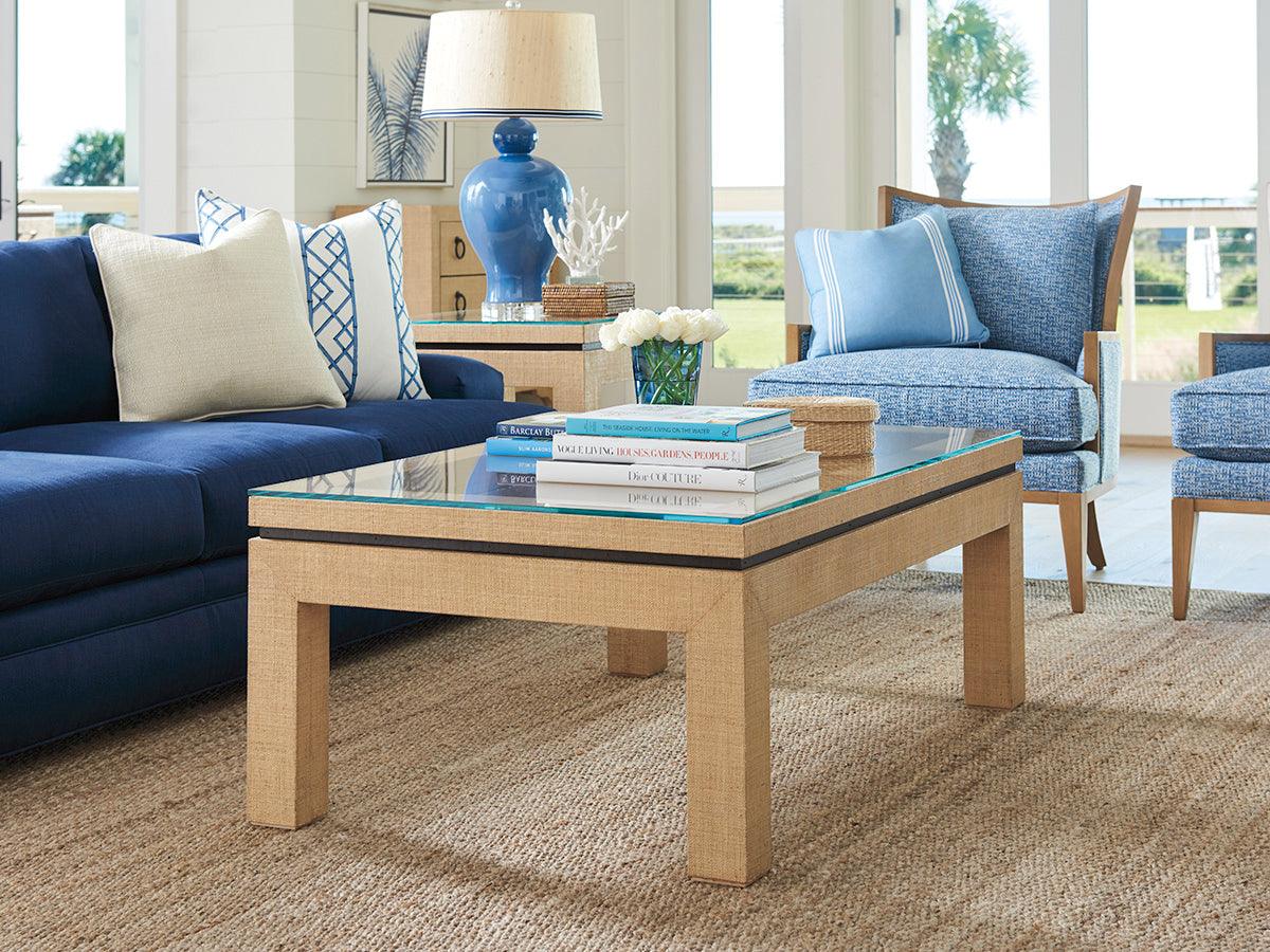 Newport Harbor Raffia Cocktail Table - Remutear