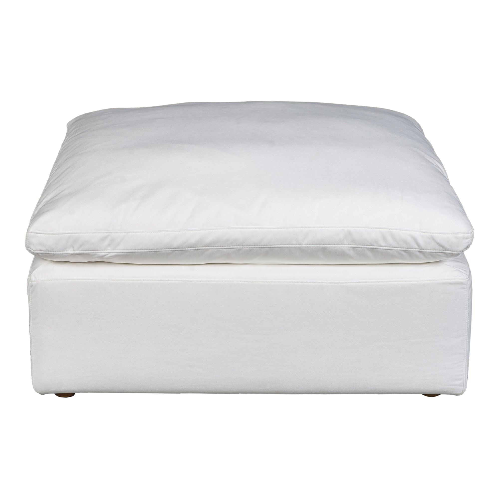 Terra Condo Ottoman Performance Fabric White - Remutear