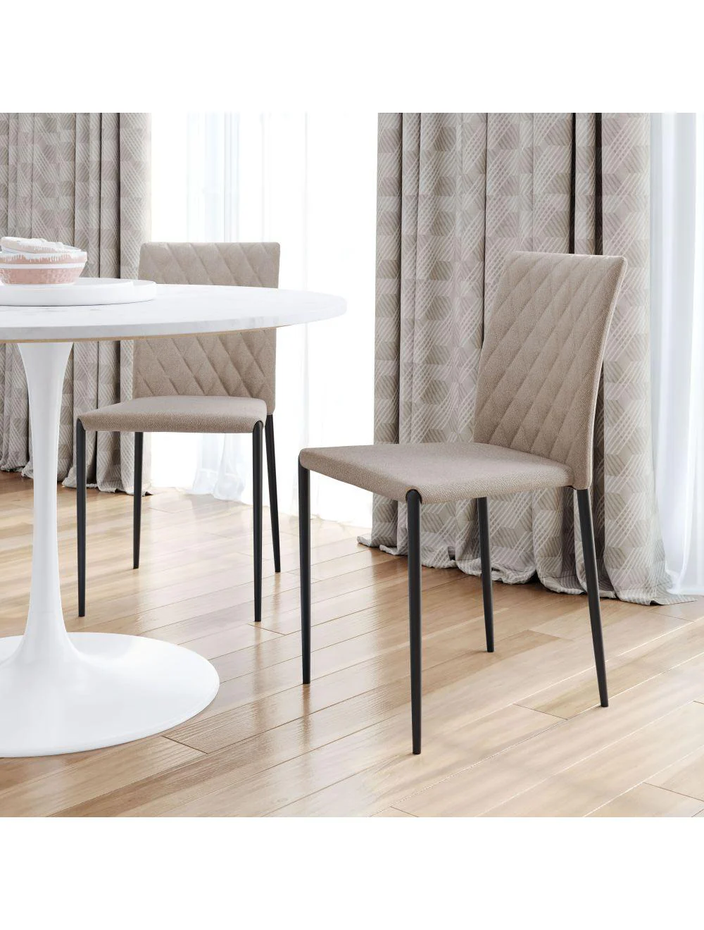 Harve Dining Chair (Set of 2) Beige - Remutear