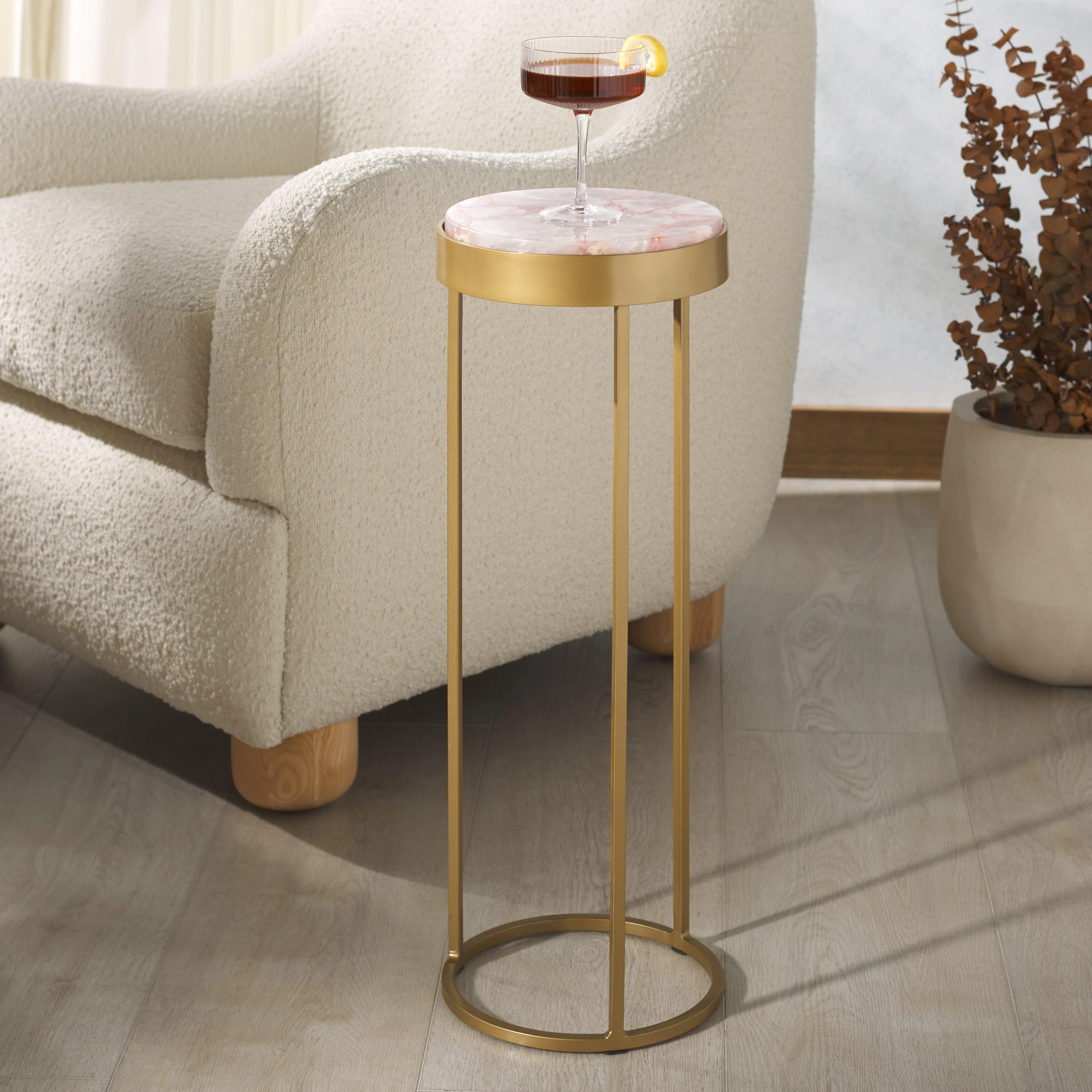 Roseclaire Stone Drink Table - Remutear