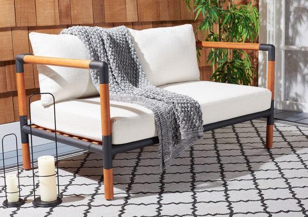 TOMMY METAL AND WOOD PATIO SOFA - Remutear