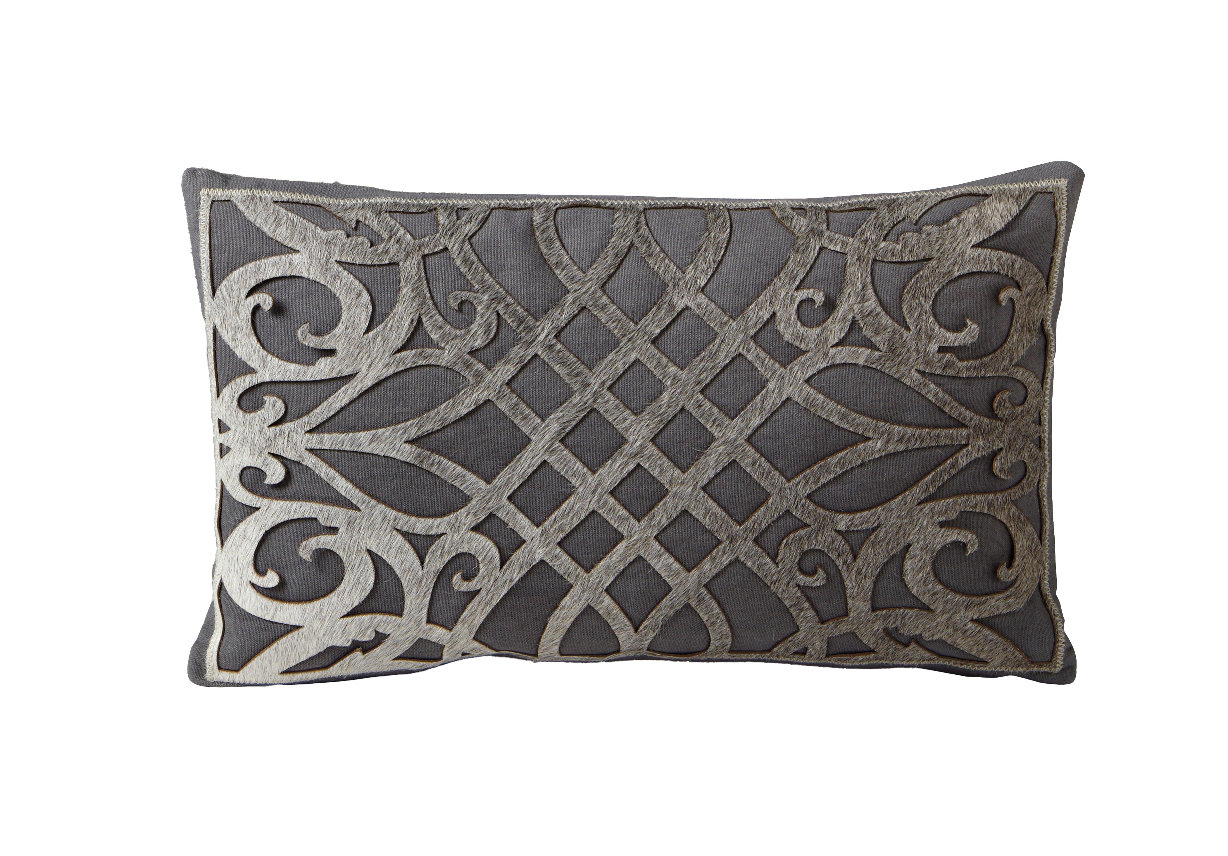 Cowhide Laser Cut Rectangle Cushion - Remutear