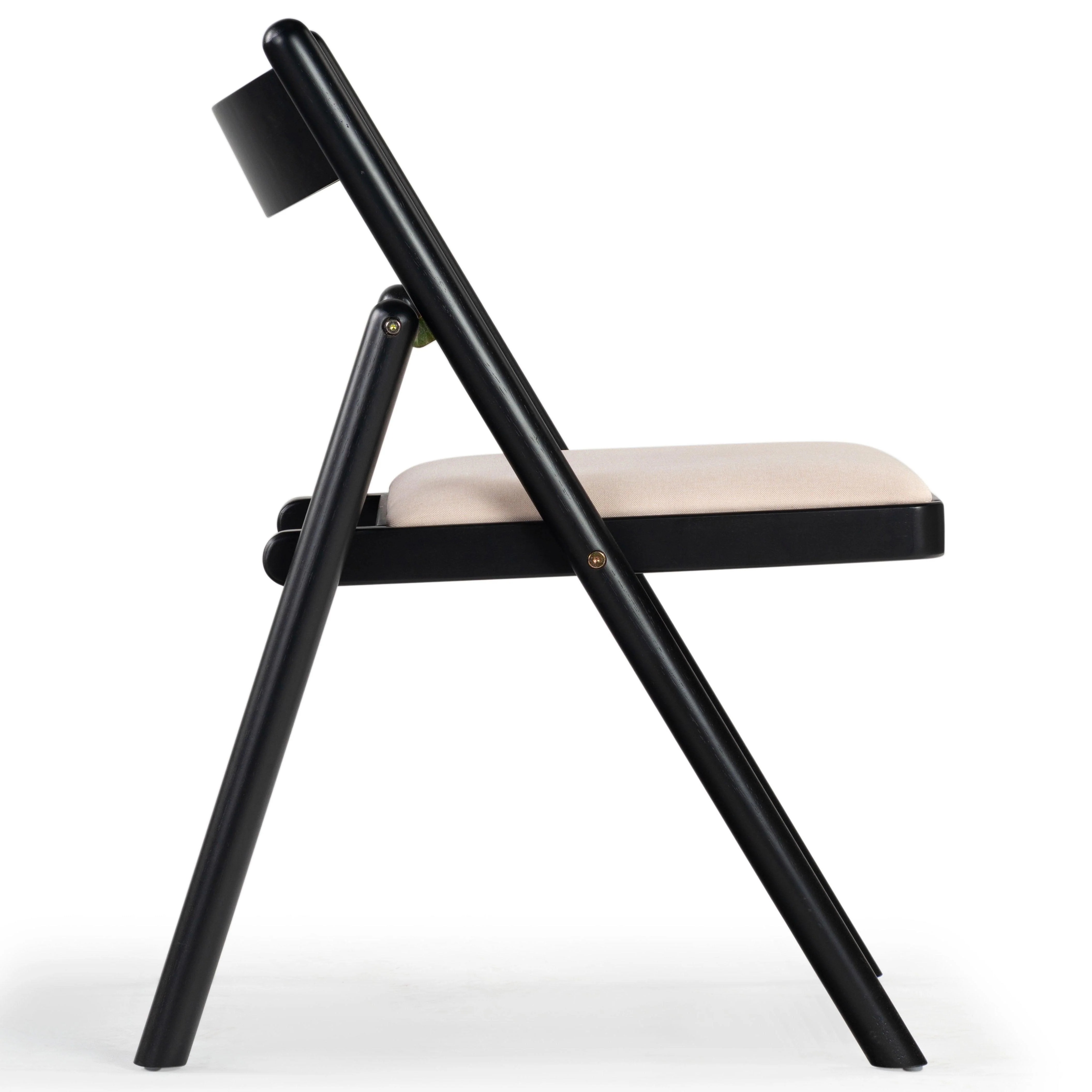 Jacie Linen Seat Folding Chair - Remutear