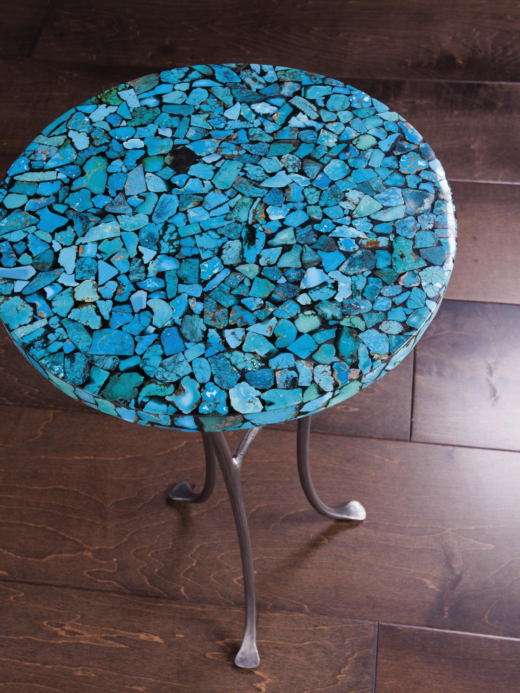 Signature Designs Isidora Turquoise Spot Table - Remutear