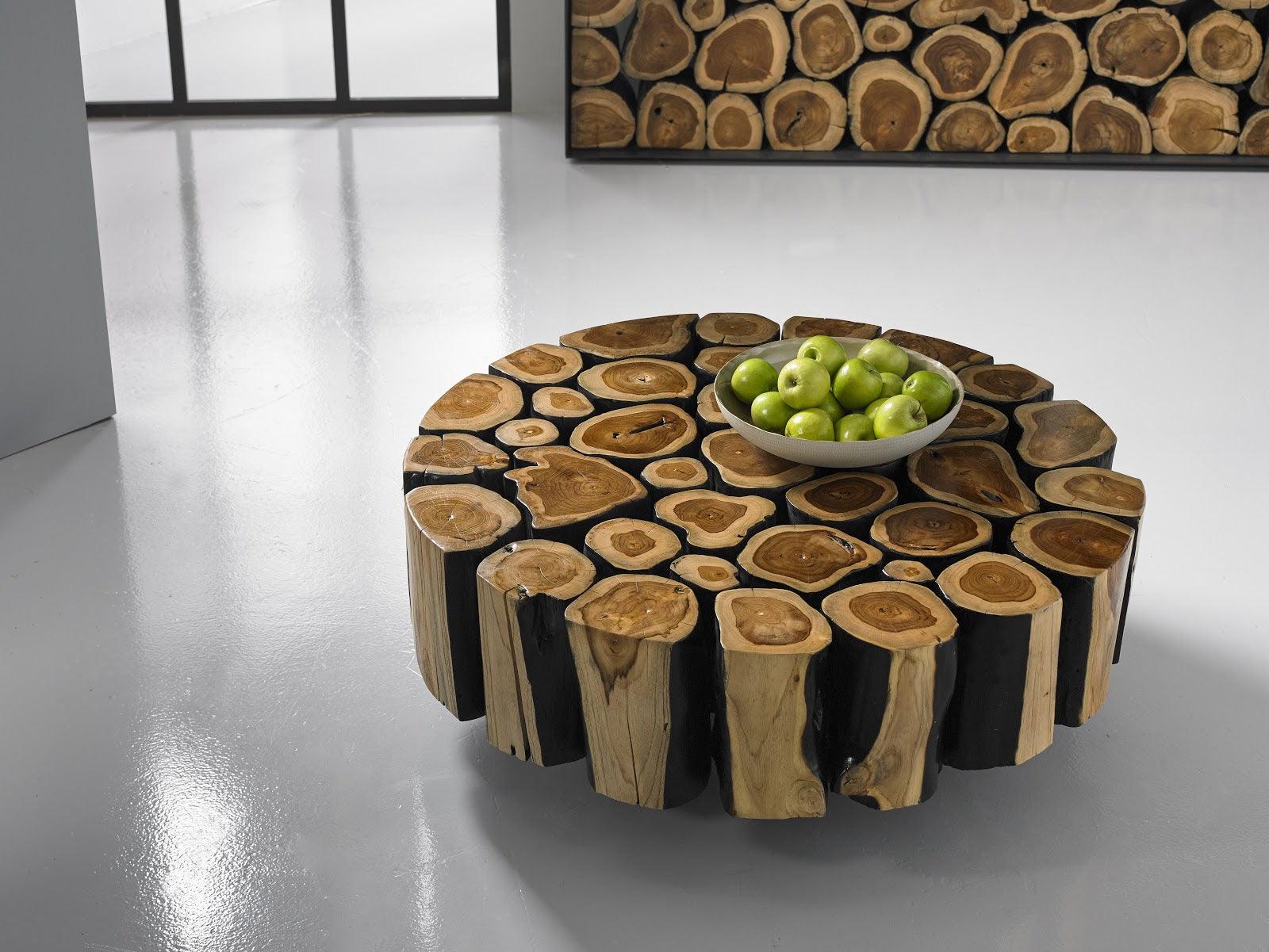 Boscage Coffee Table on Black Metal Legs, Round - Remutear