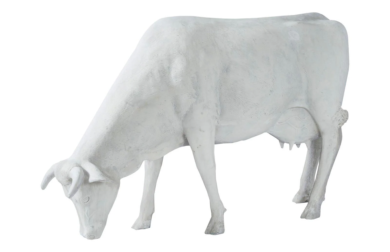 Life Size Cow, Grazing, Off White - Remutear
