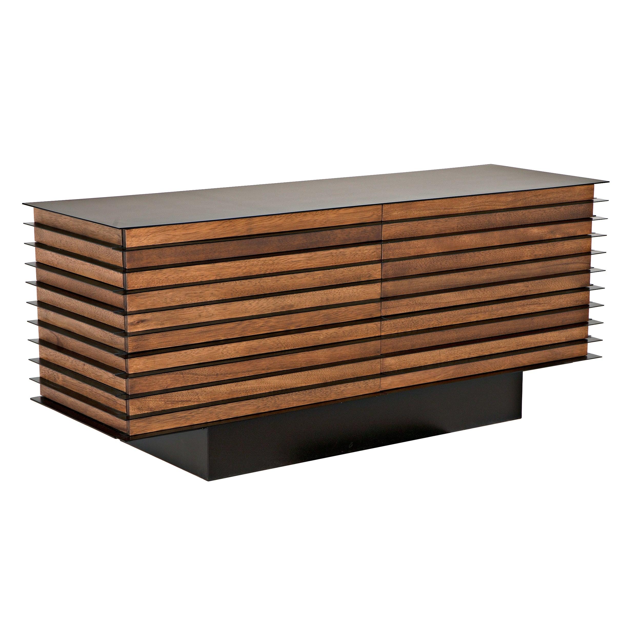 Elevation Sideboard, Dark Walnut and Steel - Remutear