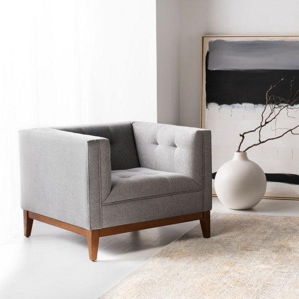 Garnet Linen Tufted Arm Chair - Remutear