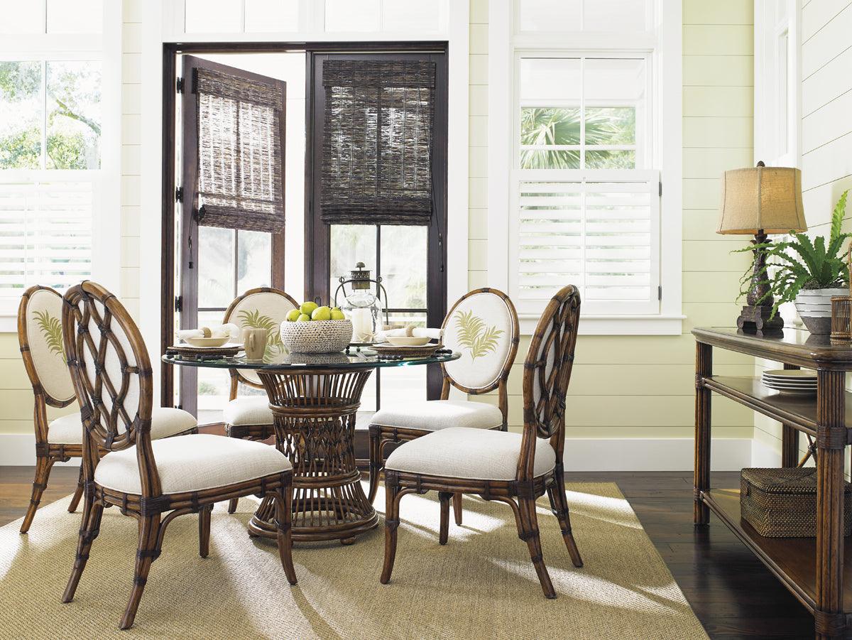 Bali Hai Aruba Dining Table With 48 Inch Glass Top - Remutear