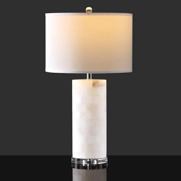 MASSEY ROUND ALABASTER TABLE LAMP - Remutear