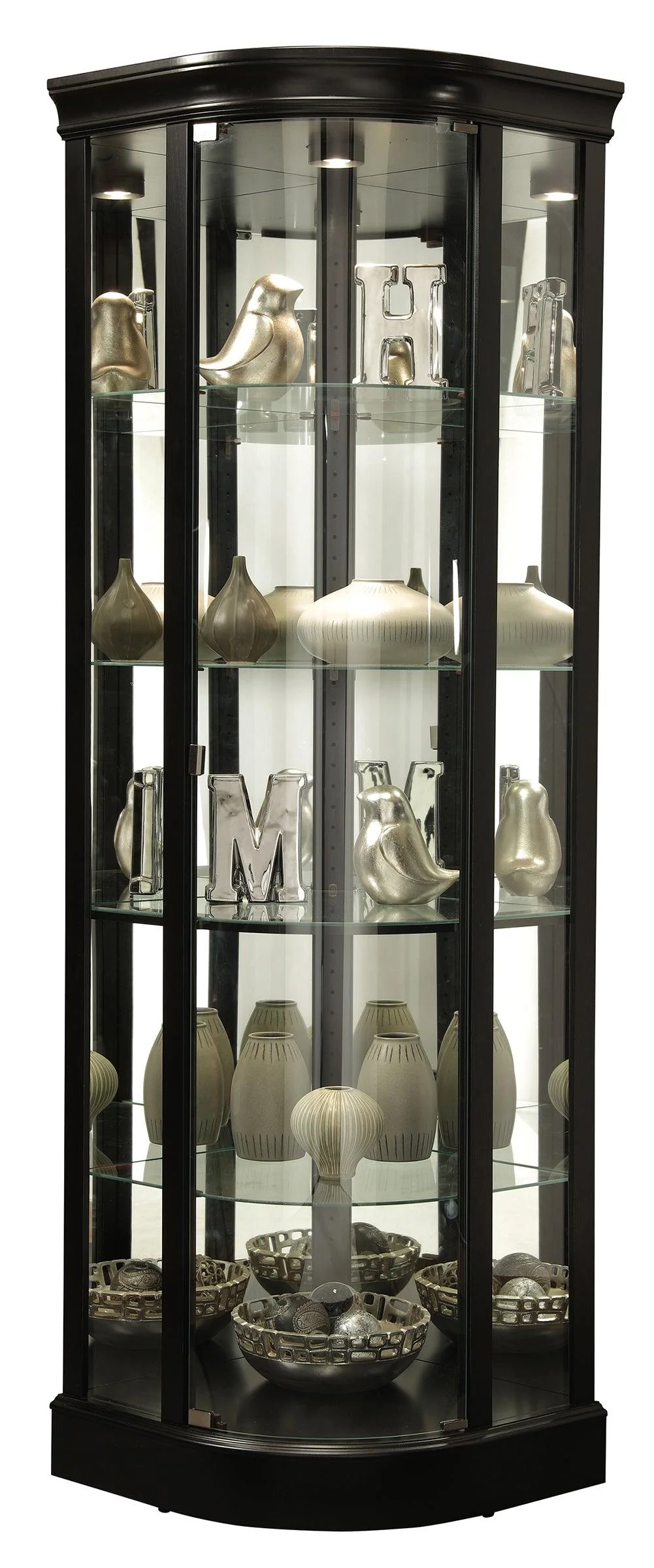 Marlowe II Corner Curio Cabinet - Remutear
