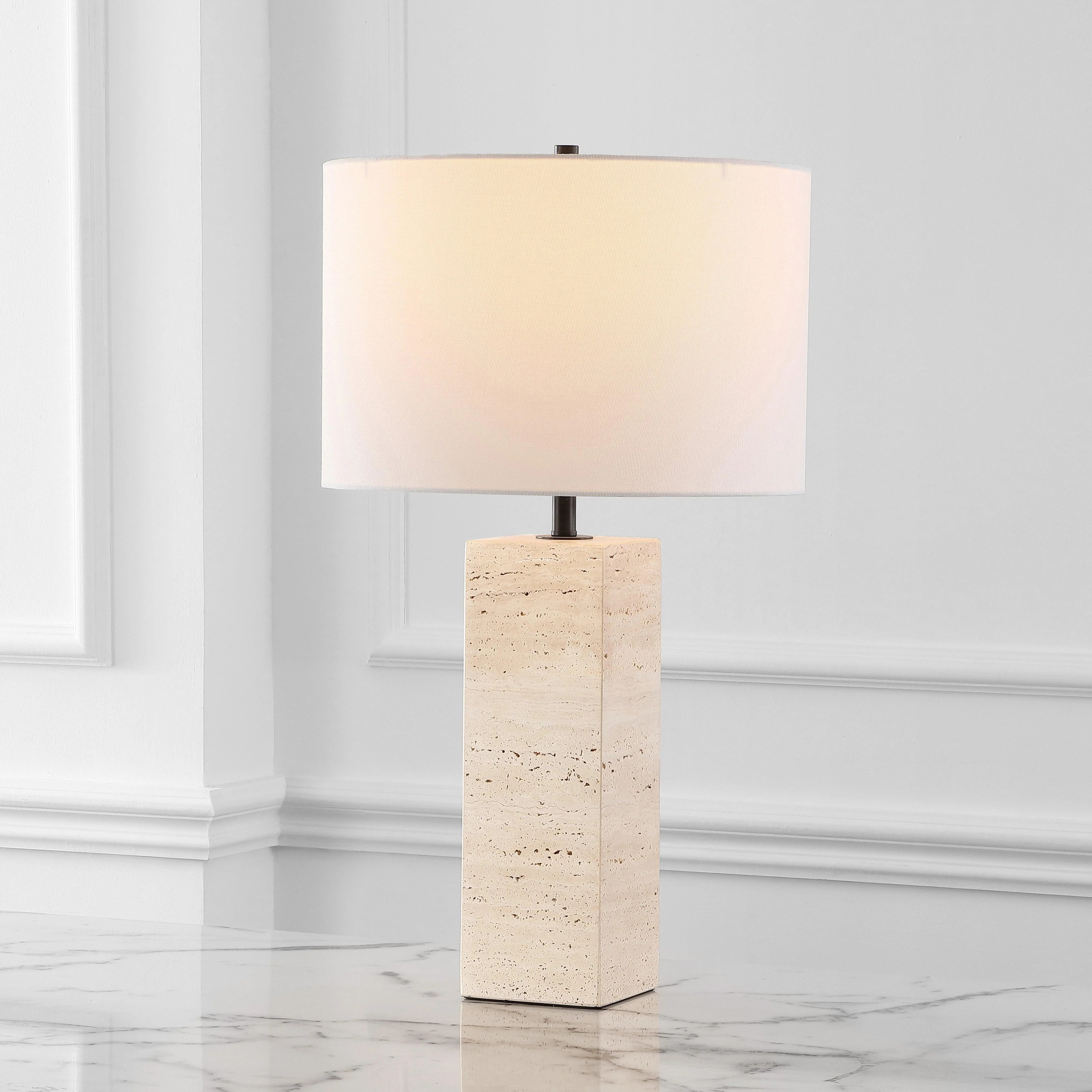 KATEBRYN TRAVERTINE TABLE LAMP - Remutear