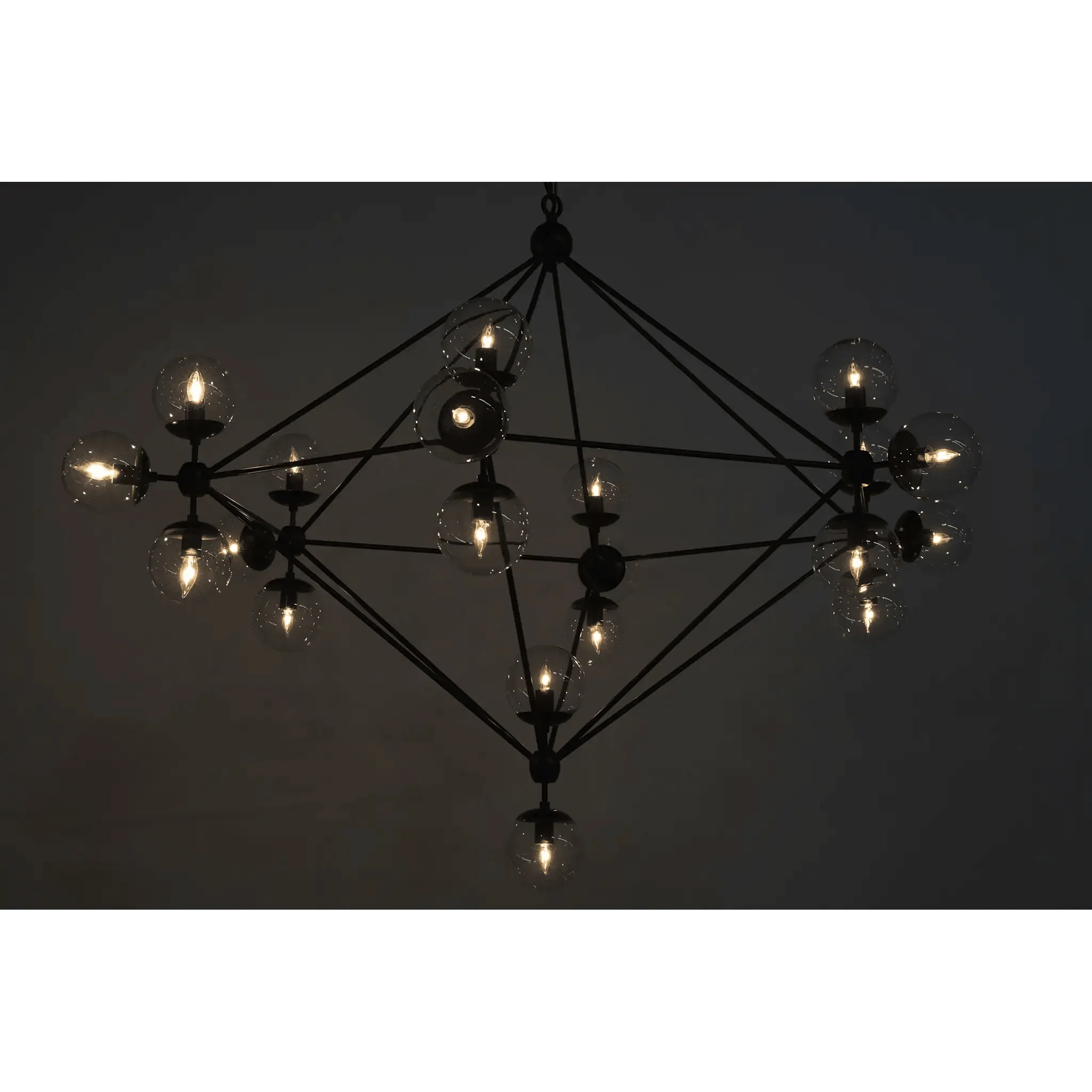 Pluto Chandelier, Large, Black Steel - Remutear