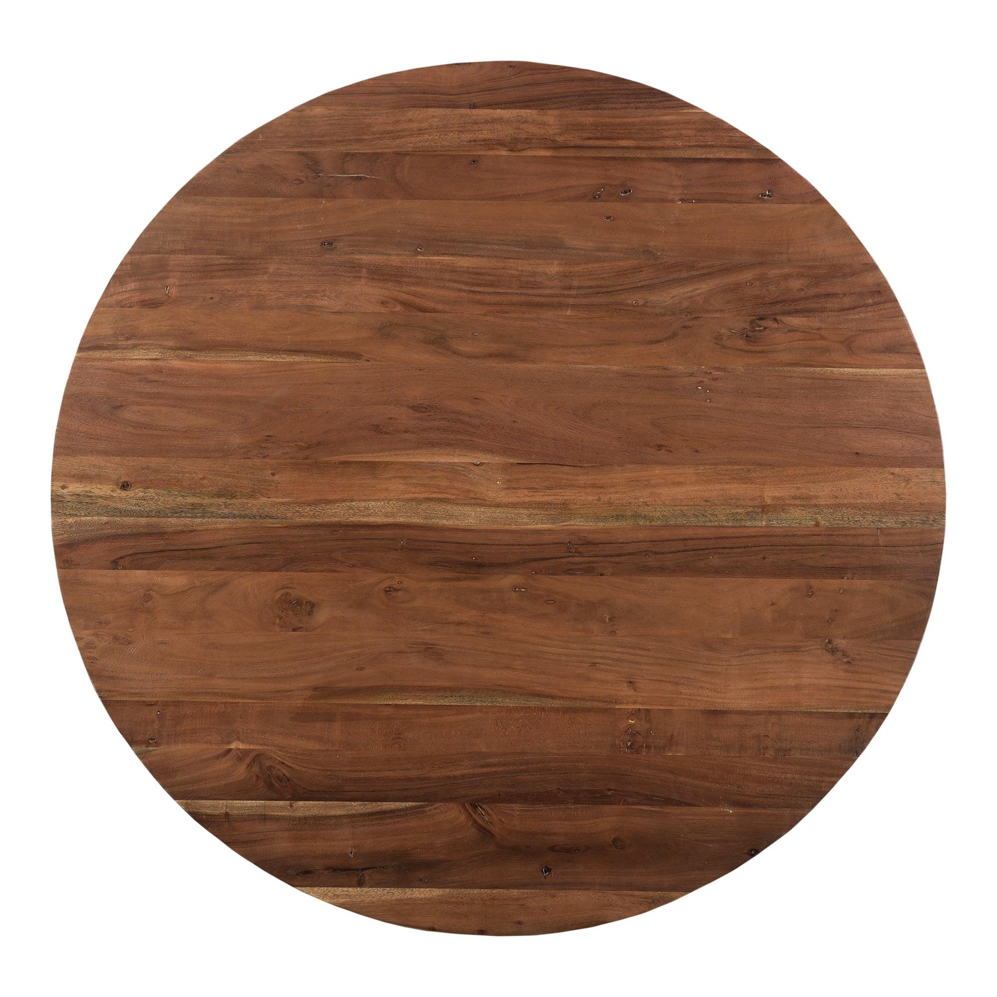 Bent Round Dining Table 54In Smoked - Remutear