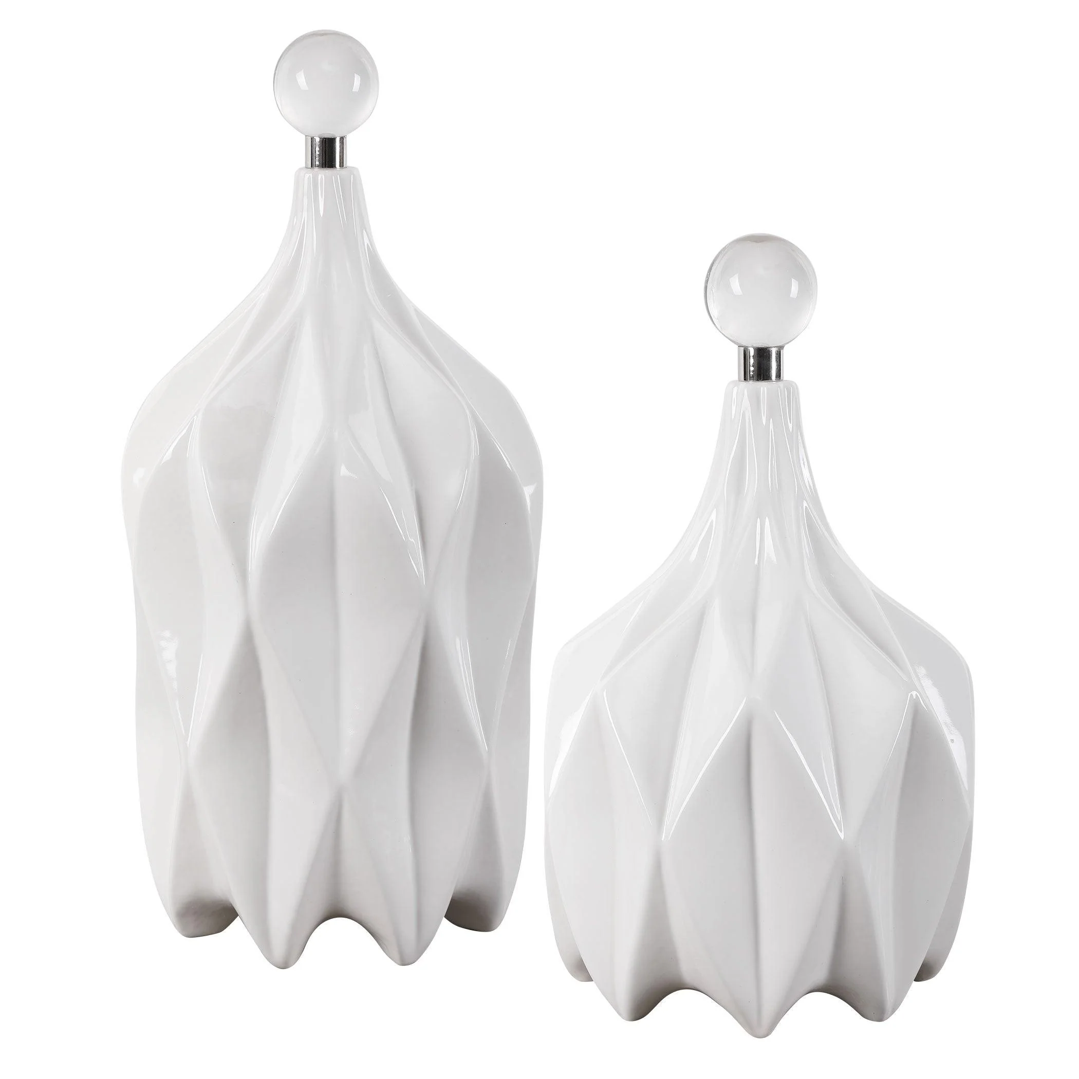 KLARA WHITE BOTTLES, SET OF 2 - Remutear