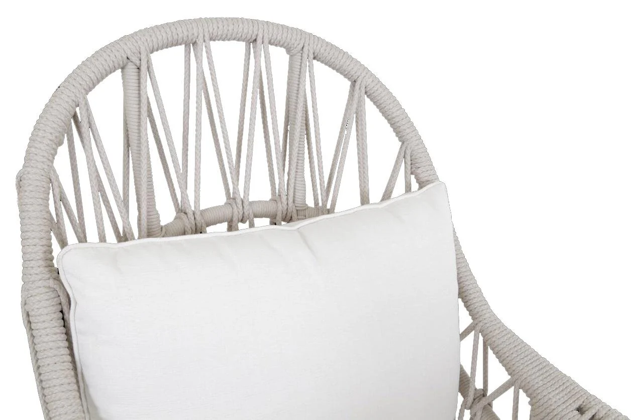 Dana Rope Wing Chair in Linen Canvas w/ Self Welt - Remutear