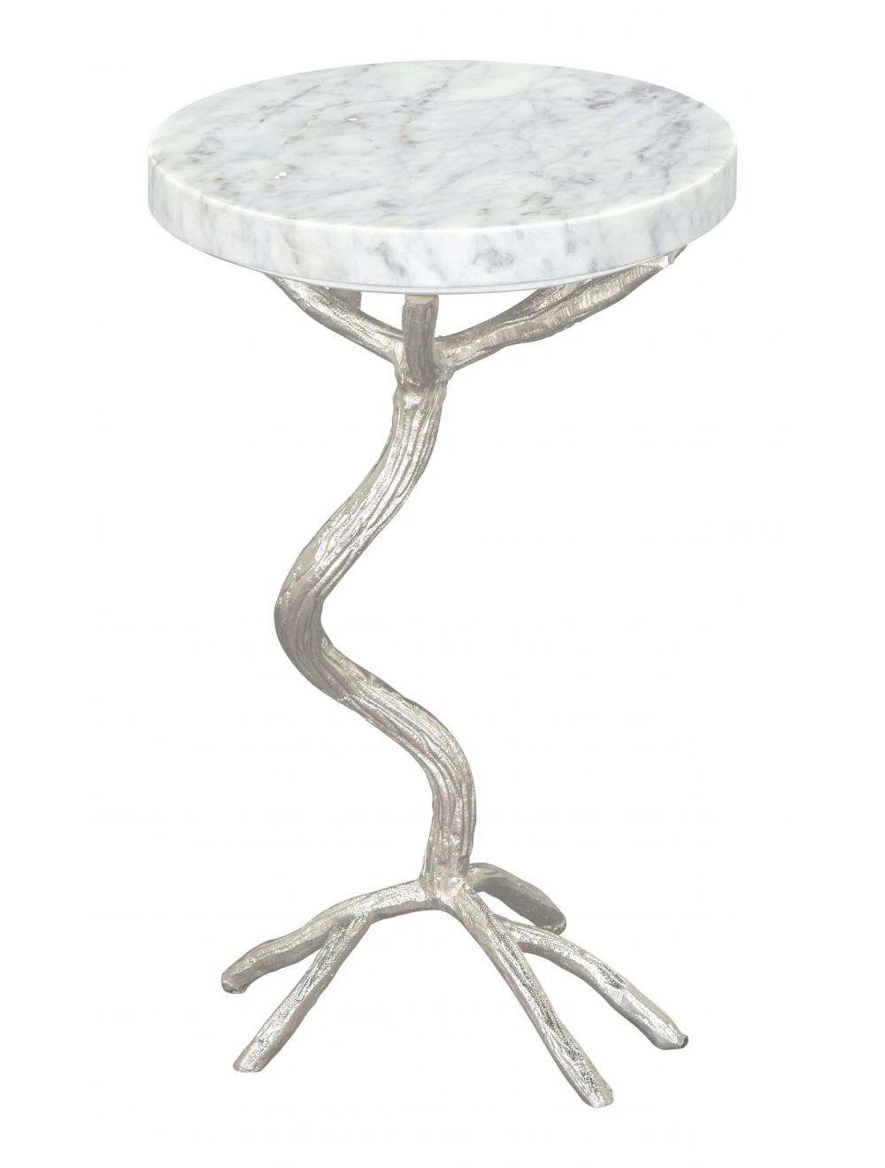 Joel Side Table White & Silver - Remutear