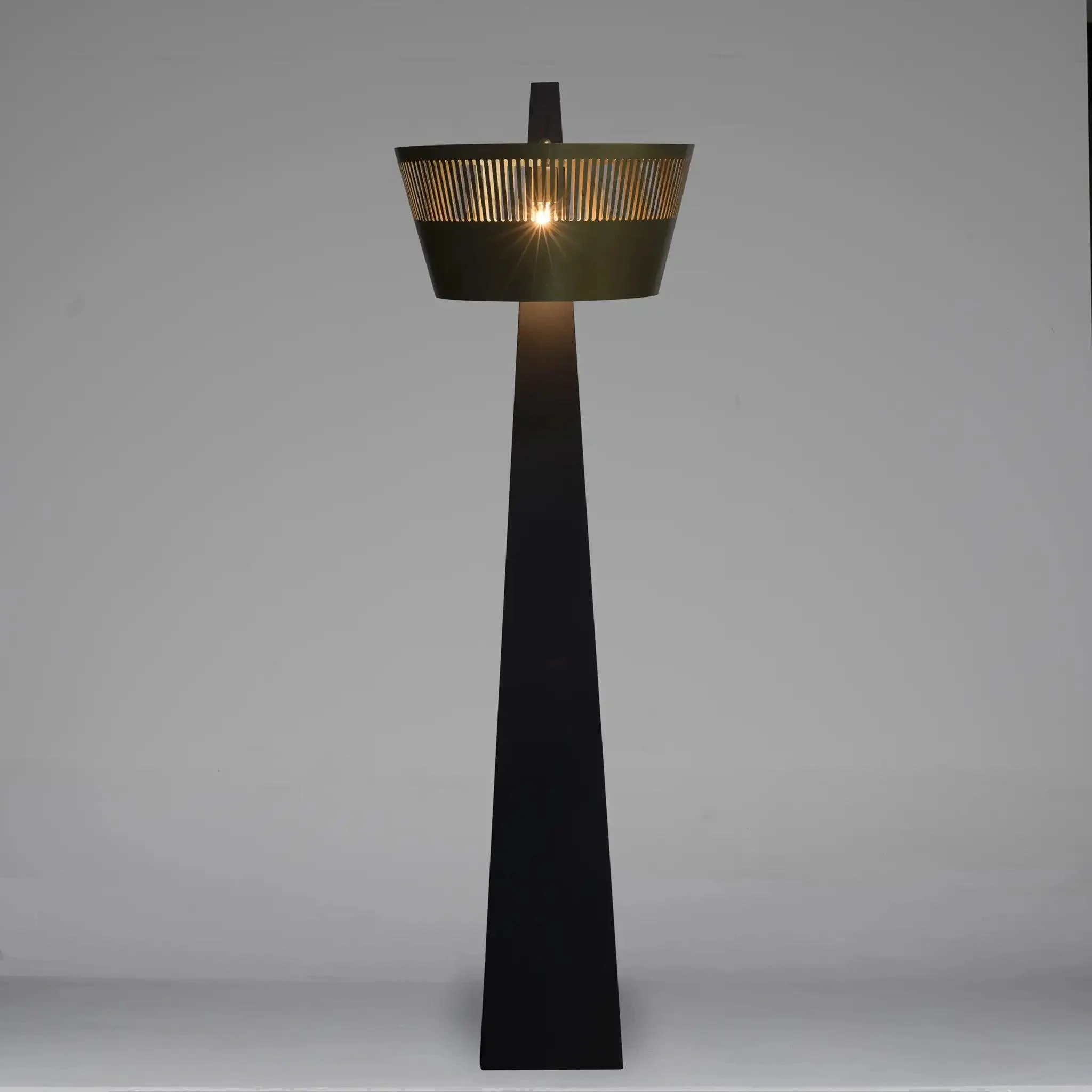 Claudius Floor Lamp, Black of Brass Finished Steel - Remutear