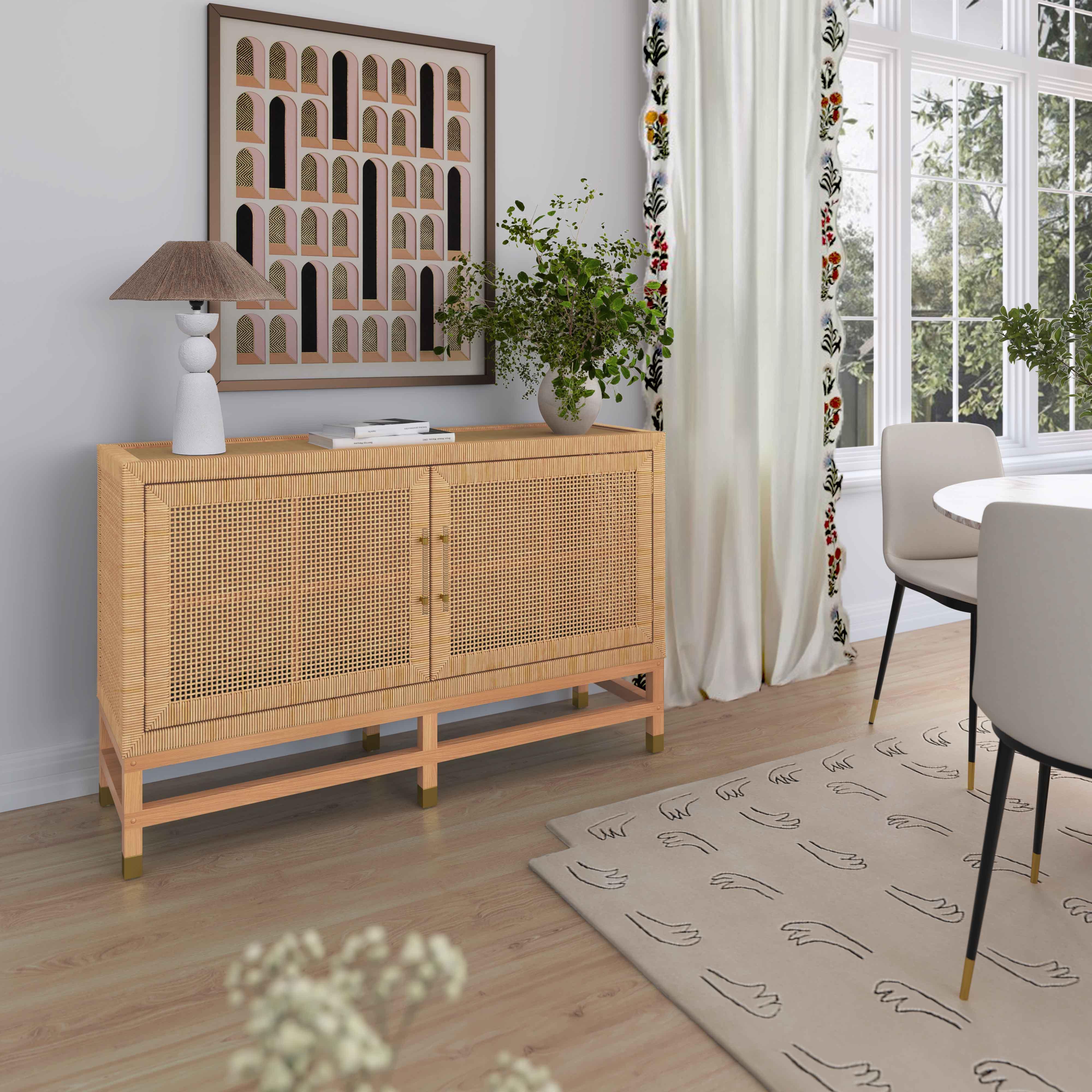 Amara Natural Woven Rattan Buffet - Remutear