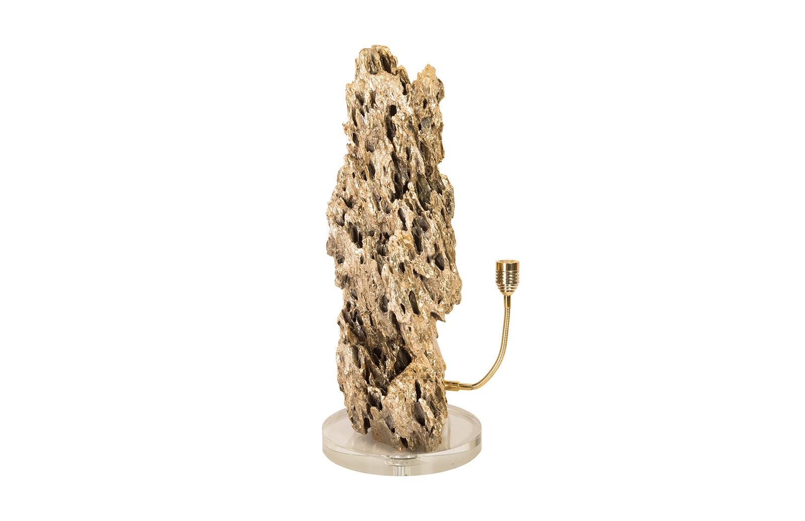 Stalagmite Lamp Polished Brass, MD, Glass Base, Assorted Size and Shape - Remutear