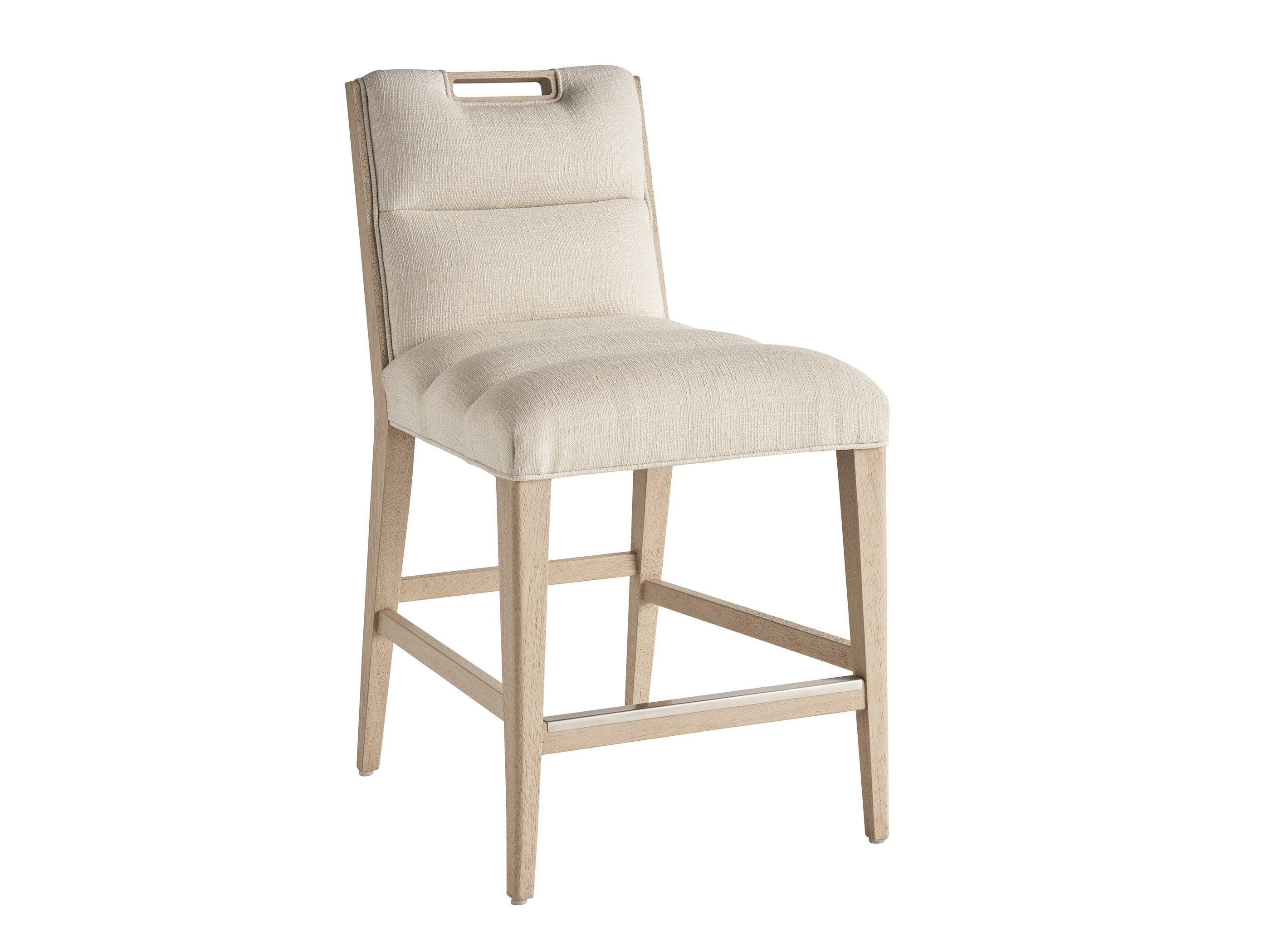 Sunset Key Greer Channeled Upholstered Counter Stool - Remutear