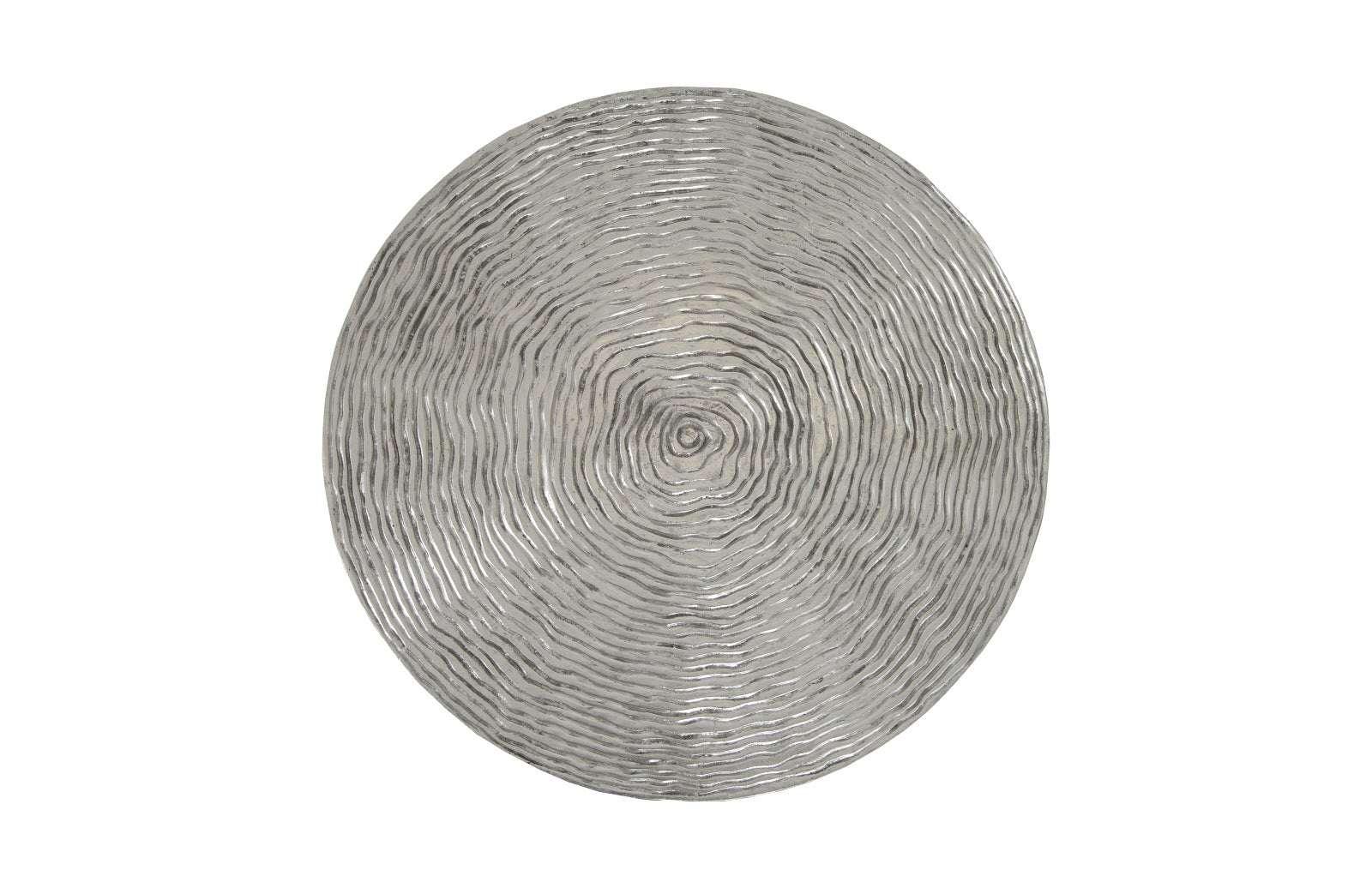Ripple Coffee Table, Resin, Silver Leaf with Antiquing - Remutear