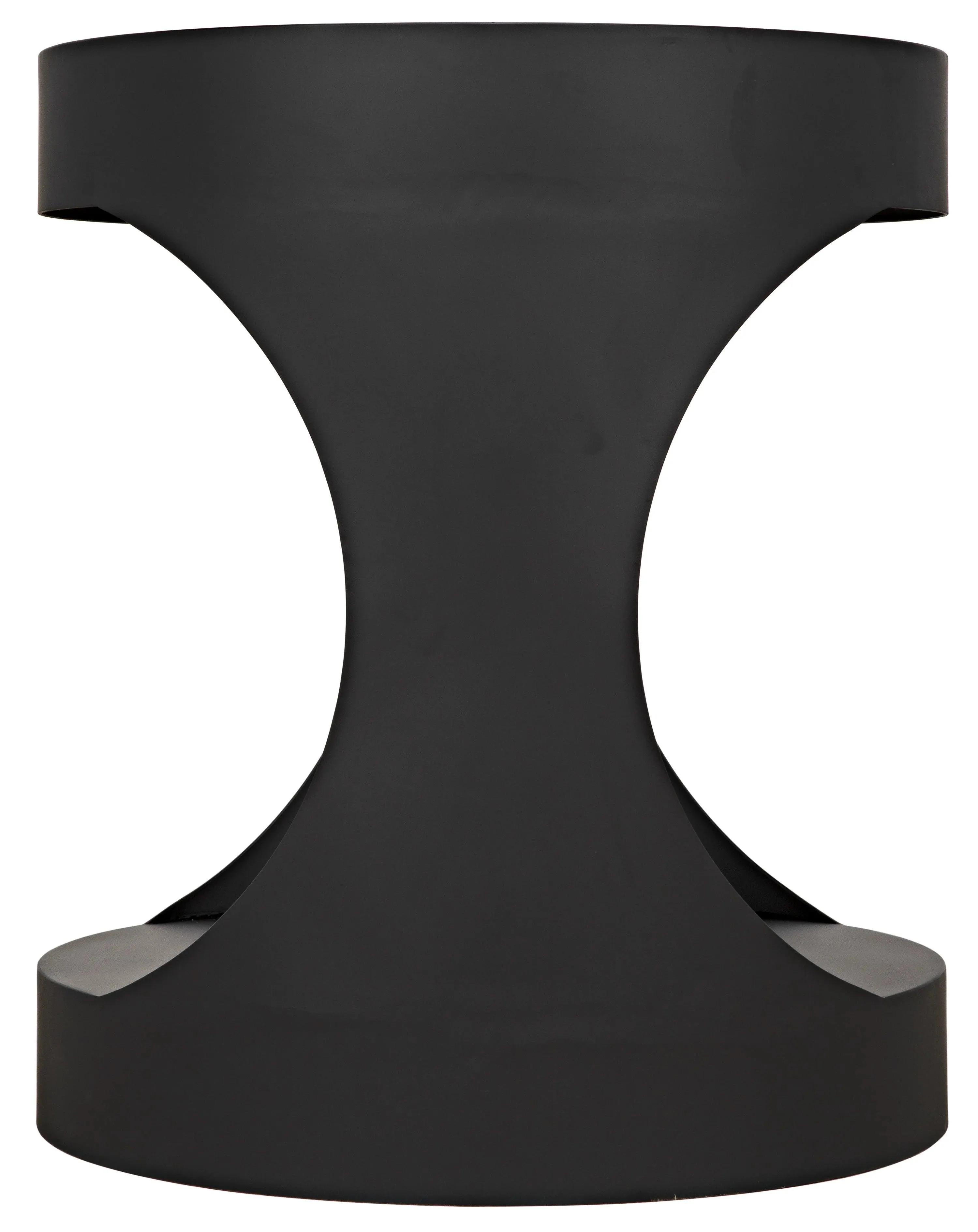 Eclipse Round Side Table, Black Steel - Remutear