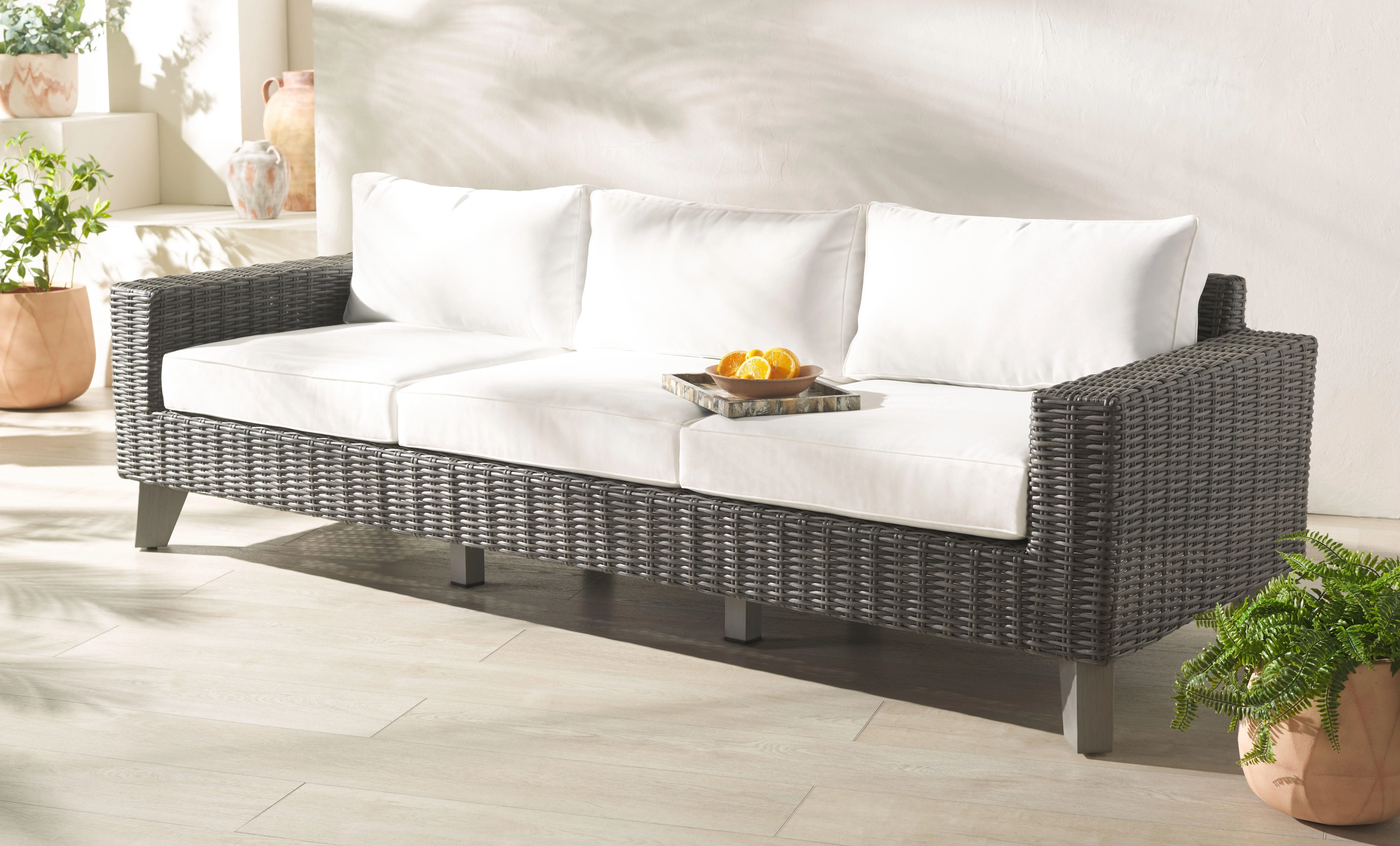 Margarita Wicker Patio Sofa - Remutear