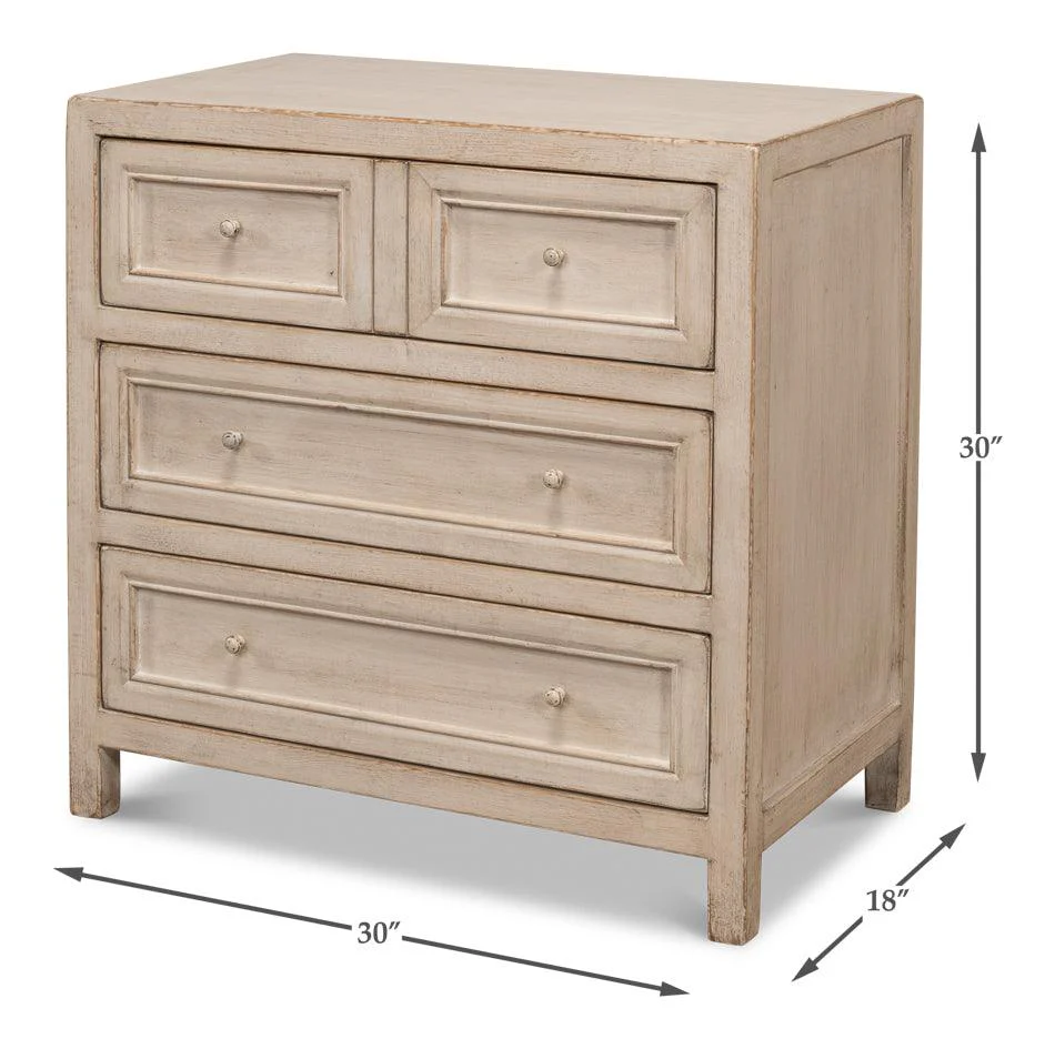 Ezra Three Drawer Commode - Stone Grey - Remutear