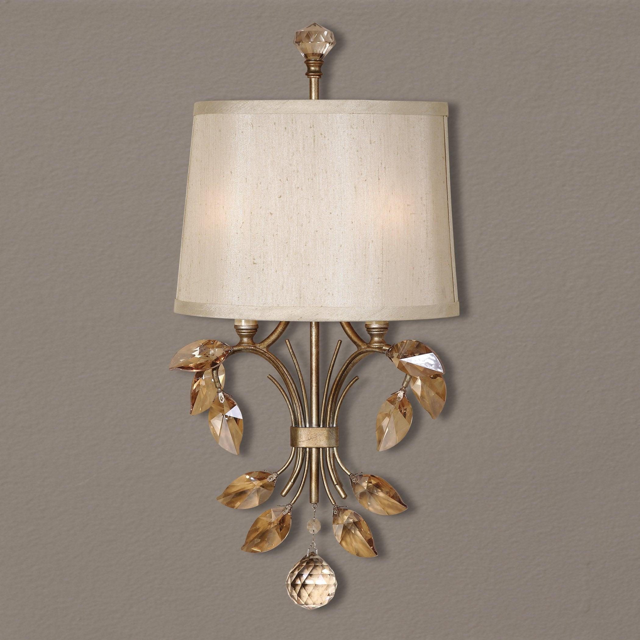 ALENYA 2 LIGHT GOLD WALL SCONCE - Remutear