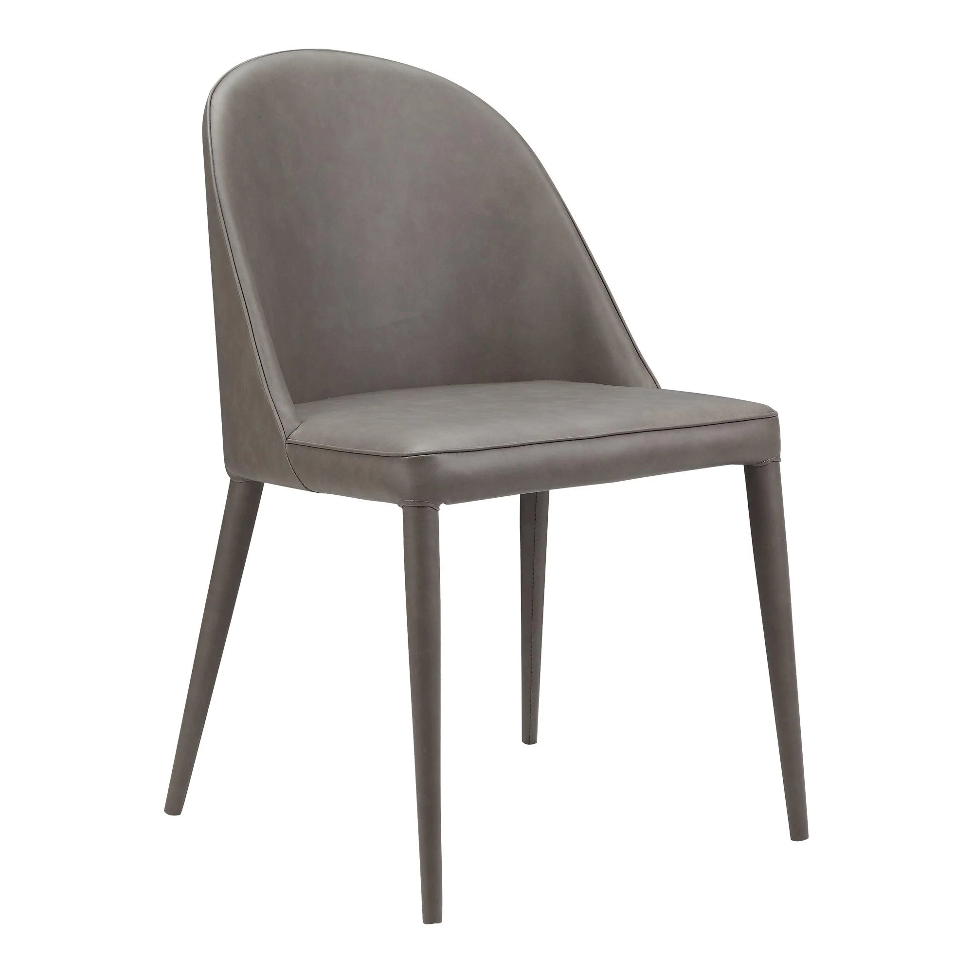 Burton Dining Chair Grey Vegan Leather - Set Of Two - Remutear