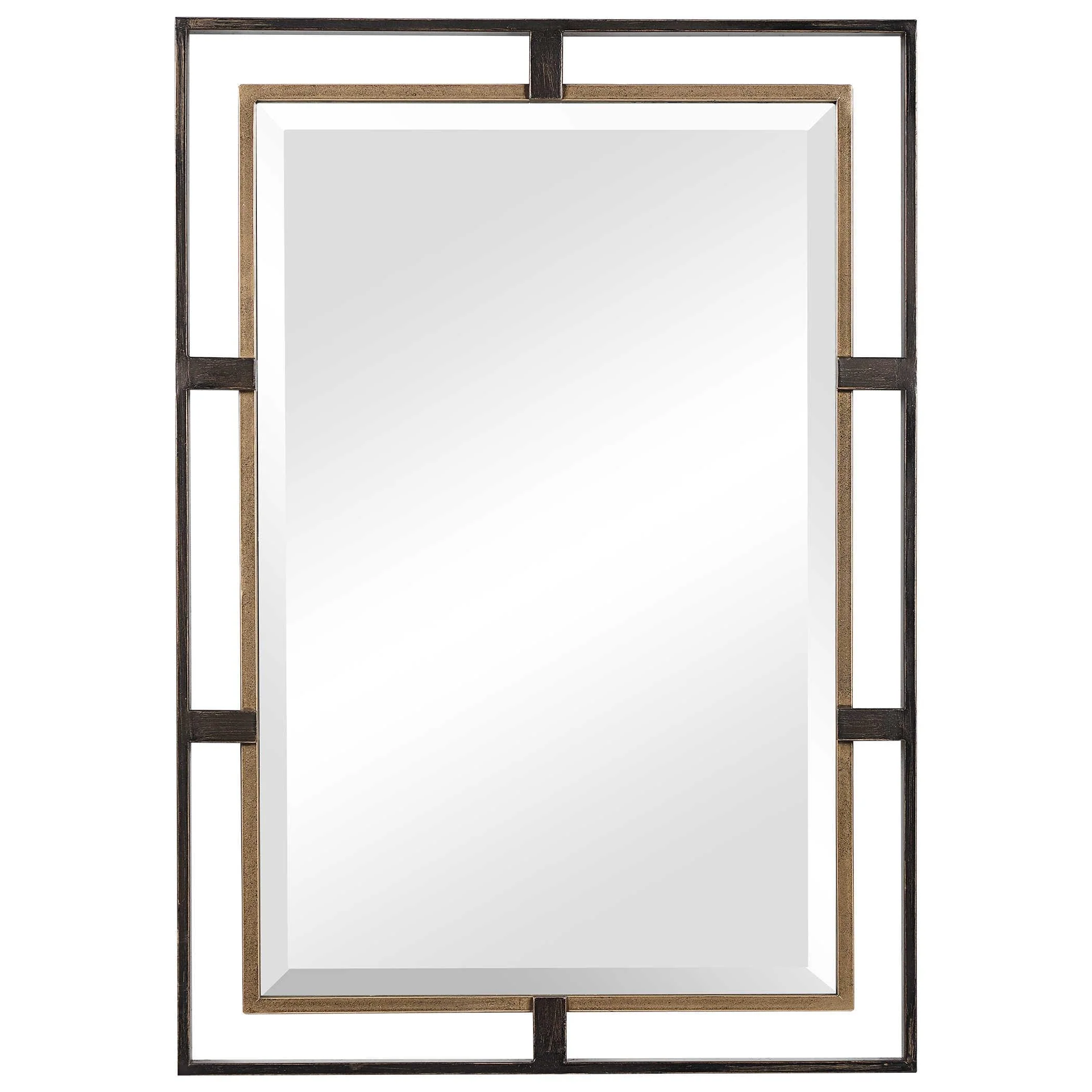 CARRIZO GOLD & BRONZE RECTANGLE MIRROR - Remutear